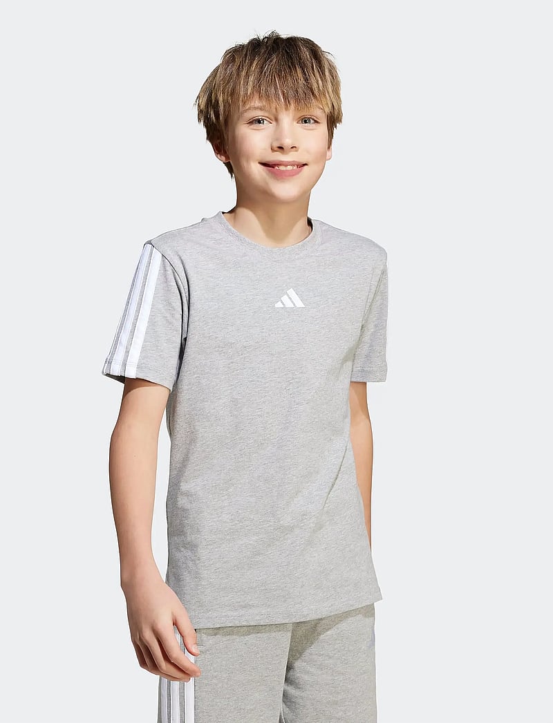 adidas Sportswear - J 3S TEE 160 - kortärmade t-shirts - mgreyh/white - 5