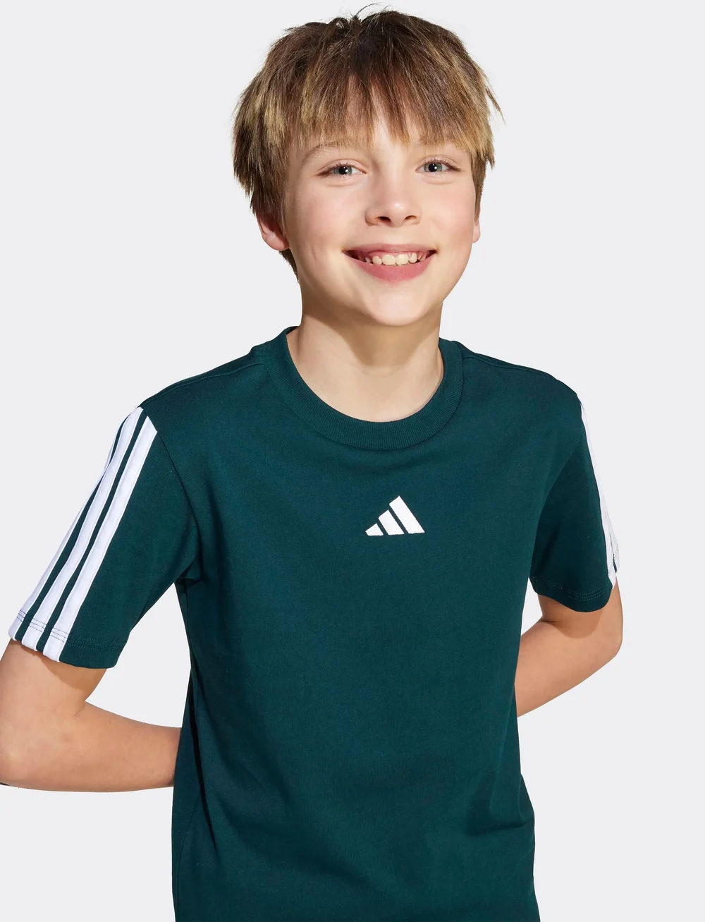 adidas Sportswear - J 3S TEE 160 - kortærmede t-shirts - aurivy/white - 2