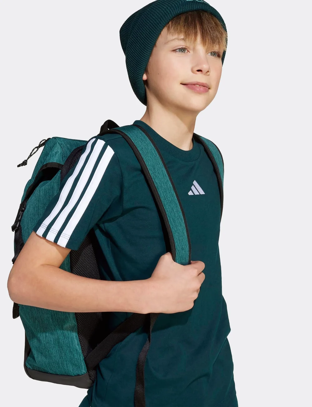 adidas Sportswear - J 3S TEE 160 - kortærmede t-shirts - aurivy/white - 3