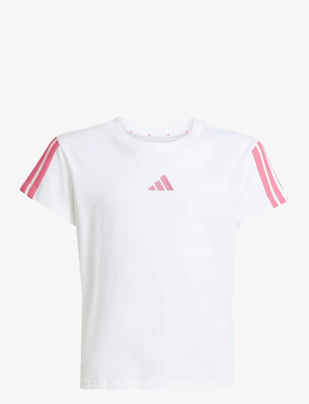 adidas Sportswear - JG 3S TEE 160 - kortärmade t-shirts - white/pnkfus - 1