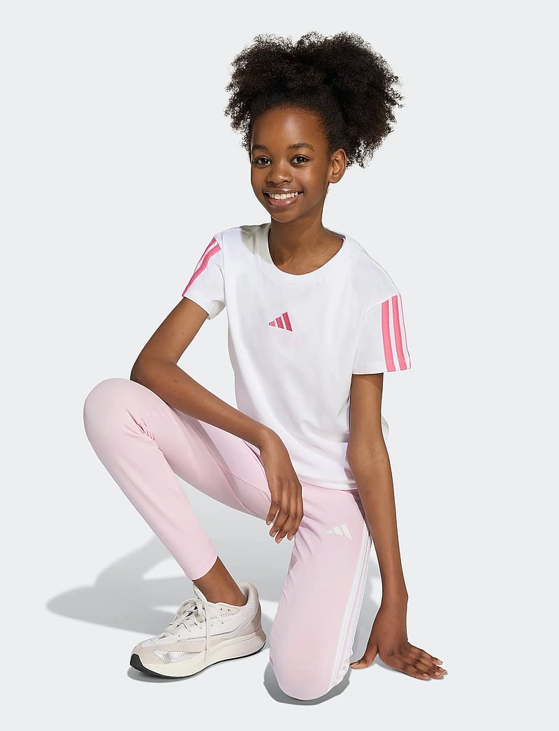 adidas Sportswear - JG 3S TEE 160 - kurzärmelig - white/pnkfus - 3