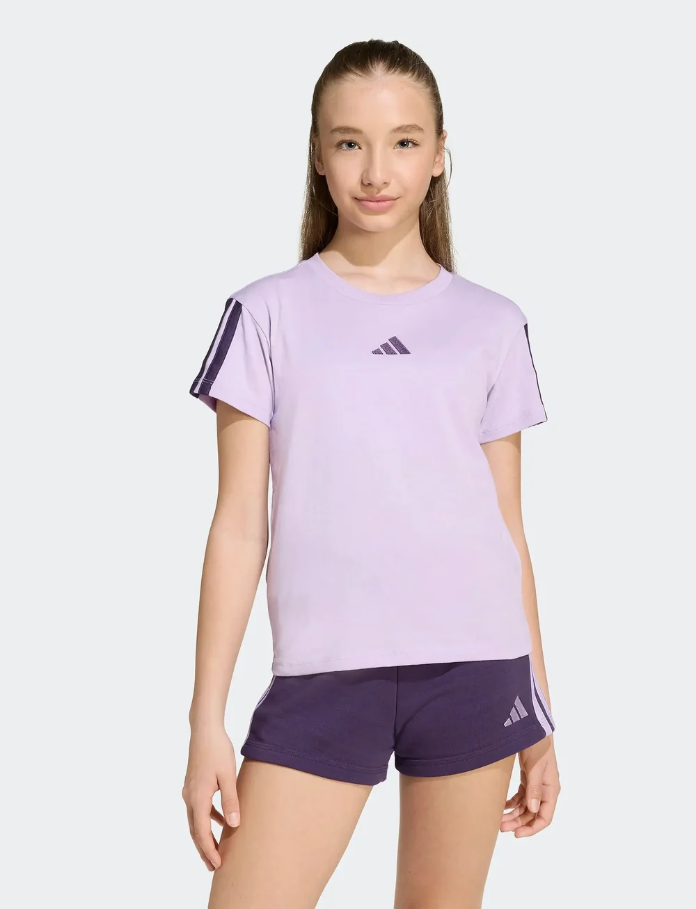 adidas Sportswear - JG 3S TEE 160 - short-sleeved t-shirts - powplu/aurplu - 2