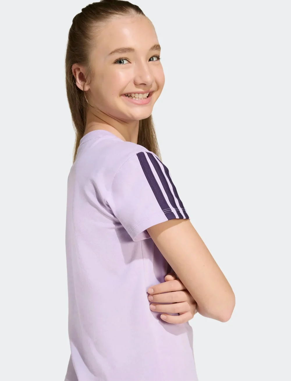 adidas Sportswear - JG 3S TEE 160 - short-sleeved t-shirts - powplu/aurplu - 5
