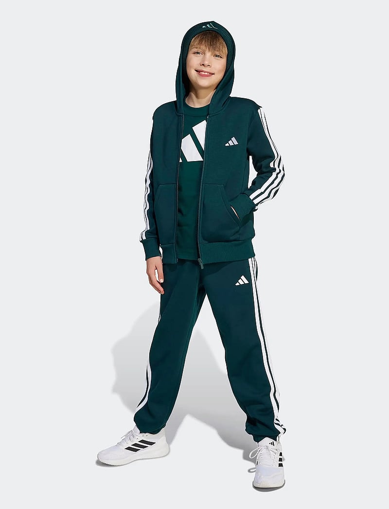 adidas Sportswear - J 3S FL FZ HD - kapuzenpullover - aurivy/white - 0