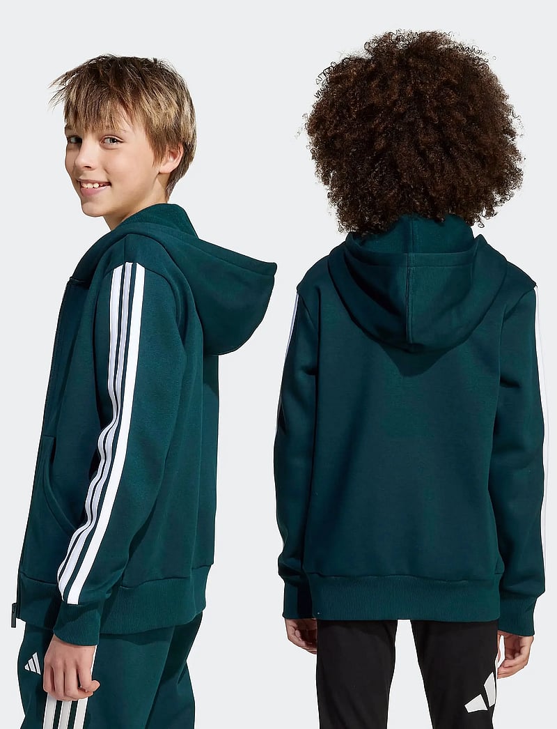 adidas Sportswear - J 3S FL FZ HD - kapuzenpullover - aurivy/white - 2