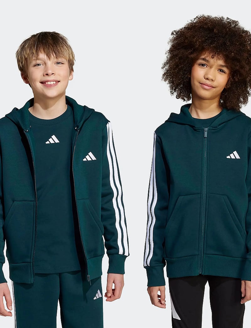 adidas Sportswear - J 3S FL FZ HD - kapuzenpullover - aurivy/white - 5