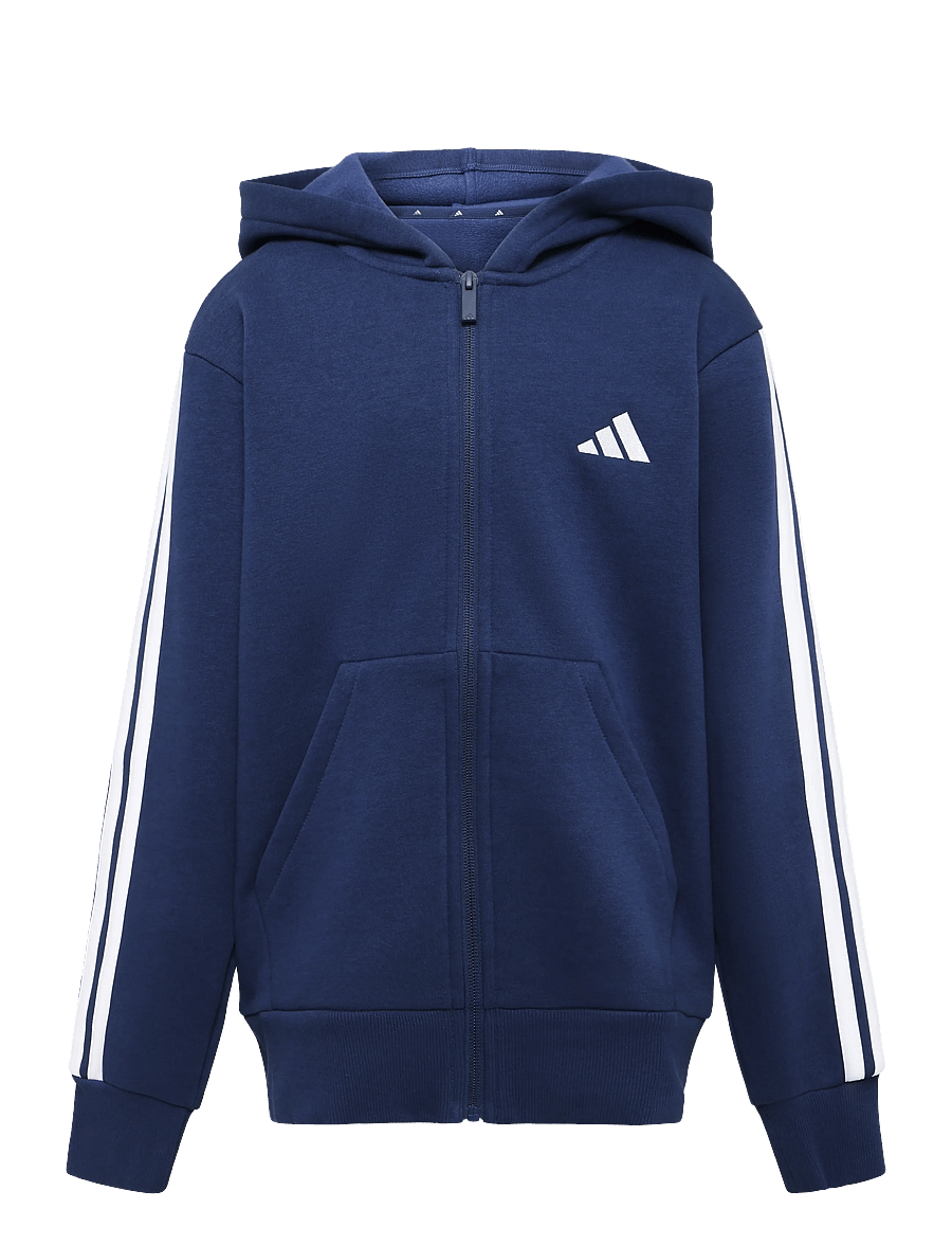 adidas Sportswear - J 3S FL FZ HD - hættetrøjer - dkblue/white - 1