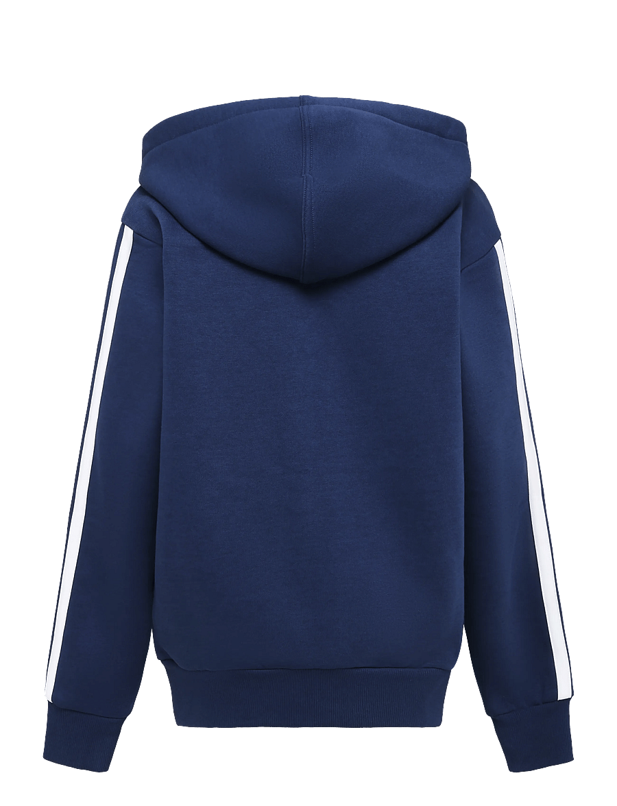 adidas Sportswear - J 3S FL FZ HD - hættetrøjer - dkblue/white - 2