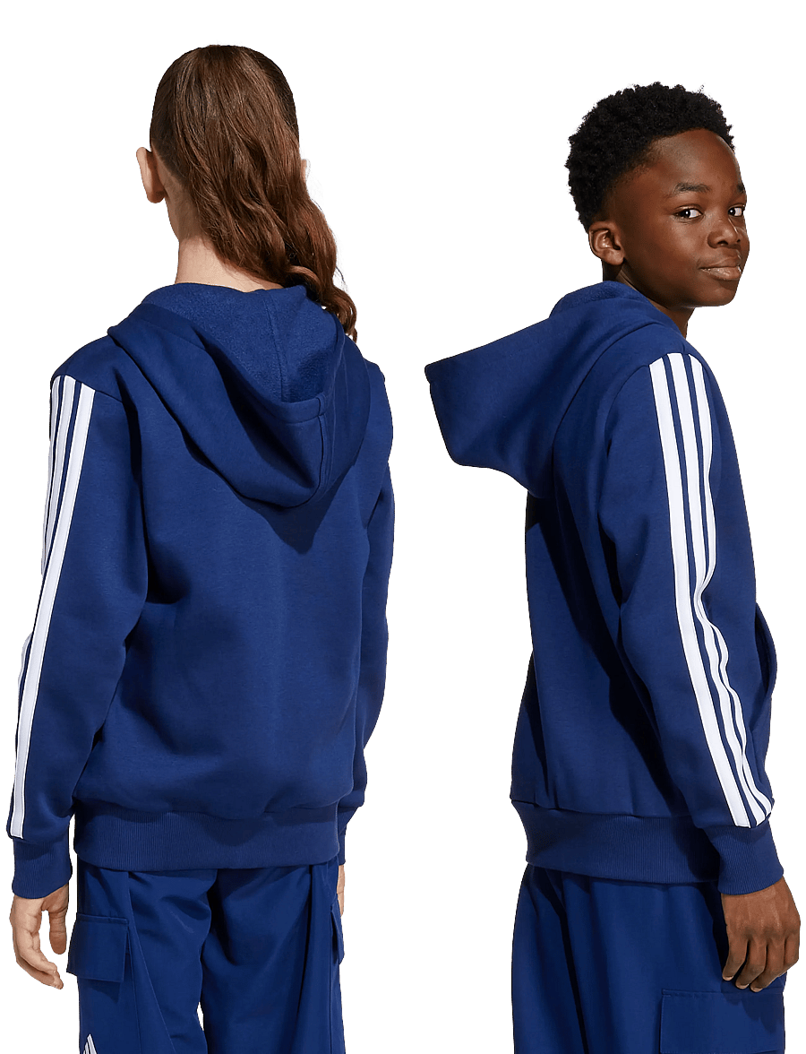 adidas Sportswear - J 3S FL FZ HD - hættetrøjer - dkblue/white - 4