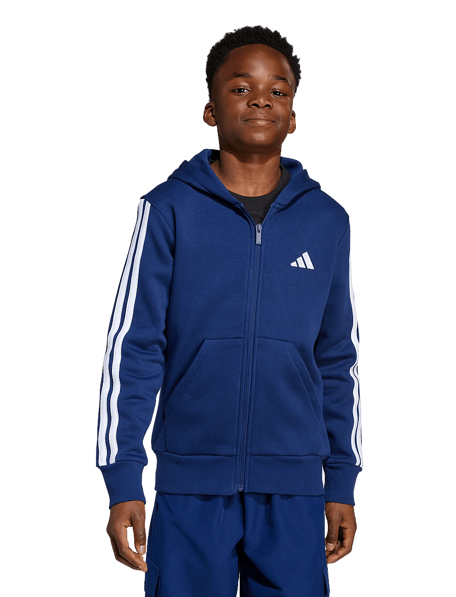 adidas Sportswear - J 3S FL FZ HD - hættetrøjer - dkblue/white - 5