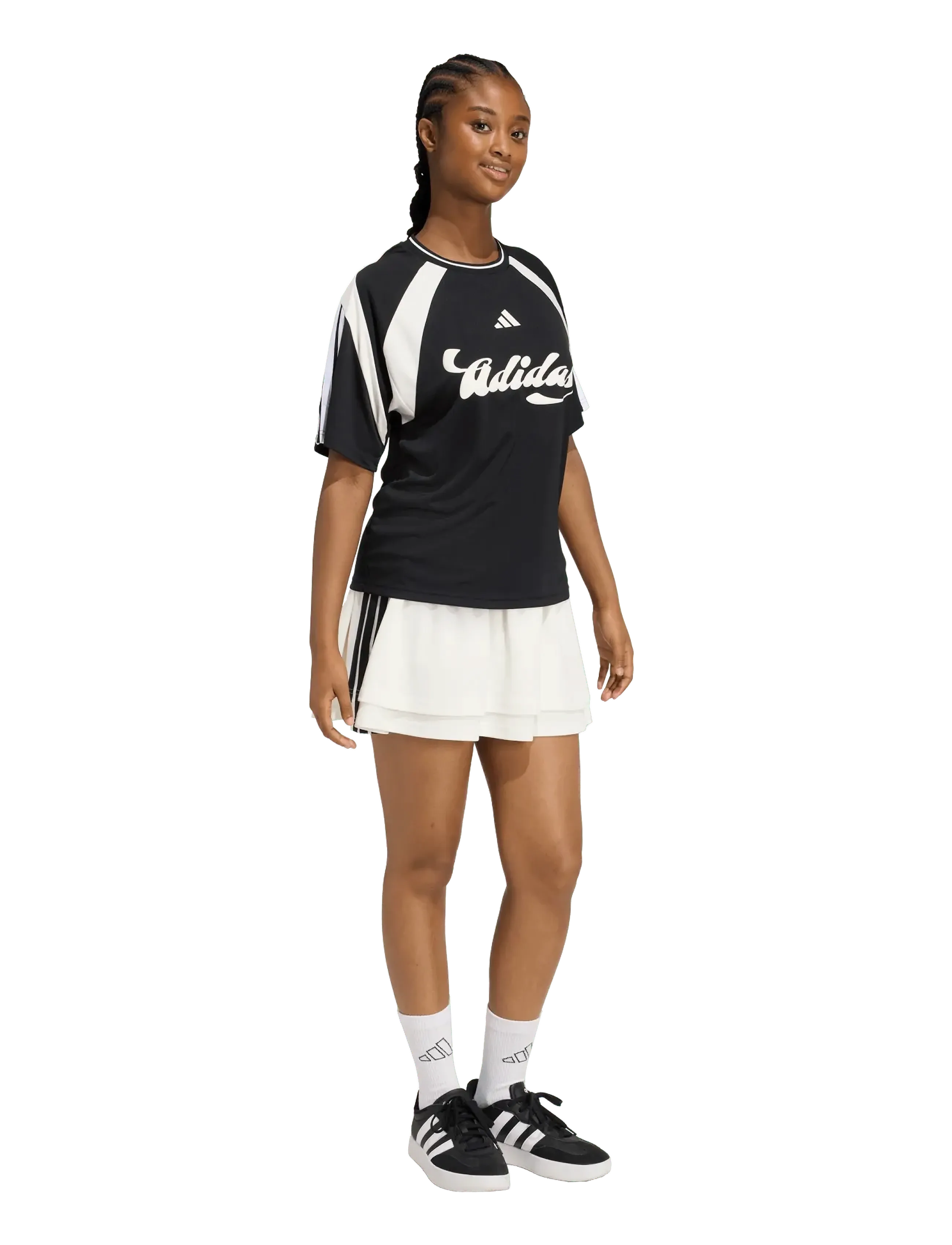 adidas Sportswear - W HER TEE - t-shirts - black/owhite/white - 3