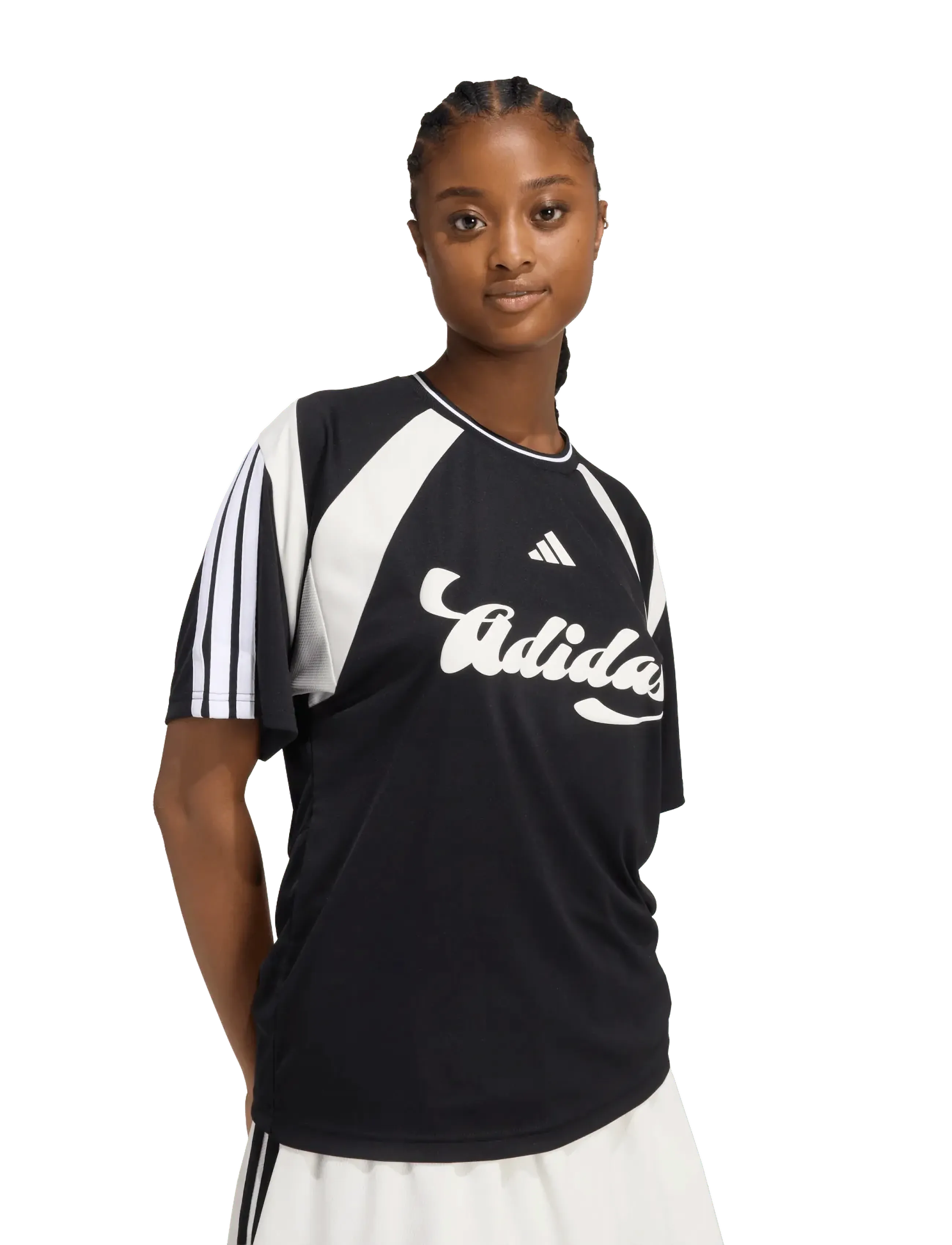 adidas Sportswear - W HER TEE - t-shirts - black/owhite/white - 4