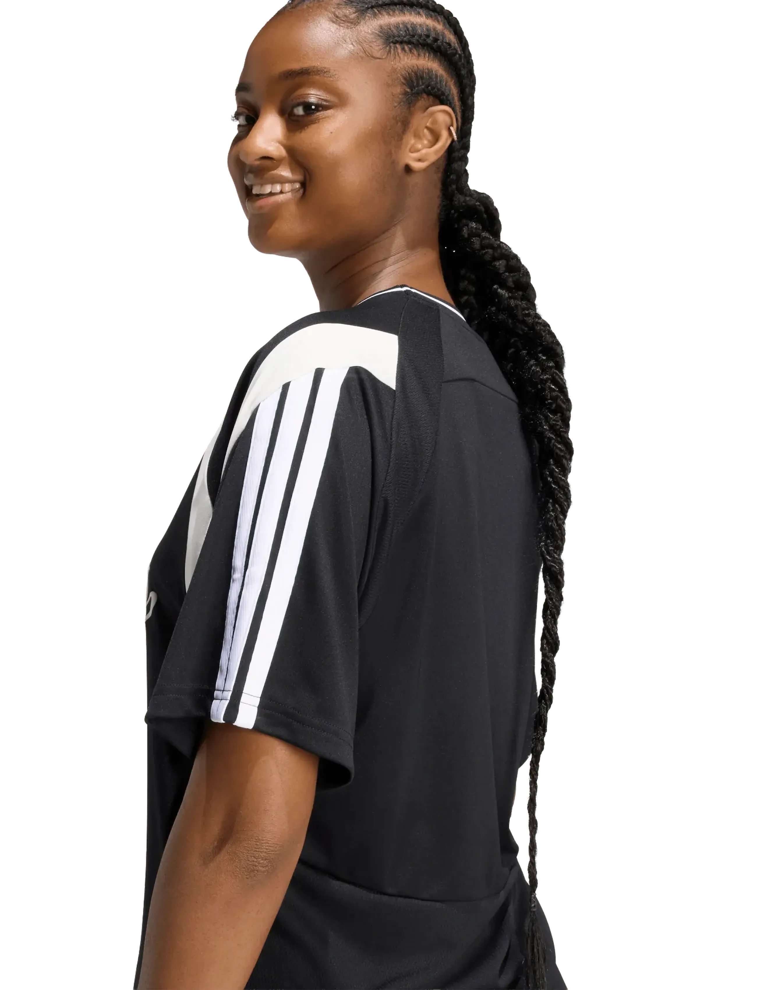 adidas Sportswear - W HER TEE - t-shirts - black/owhite/white - 5
