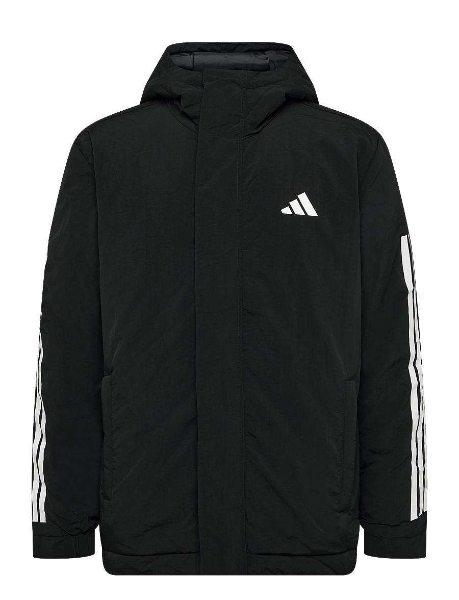 adidas Sportswear - 3S HOODED INS J - down jackets - black - 0