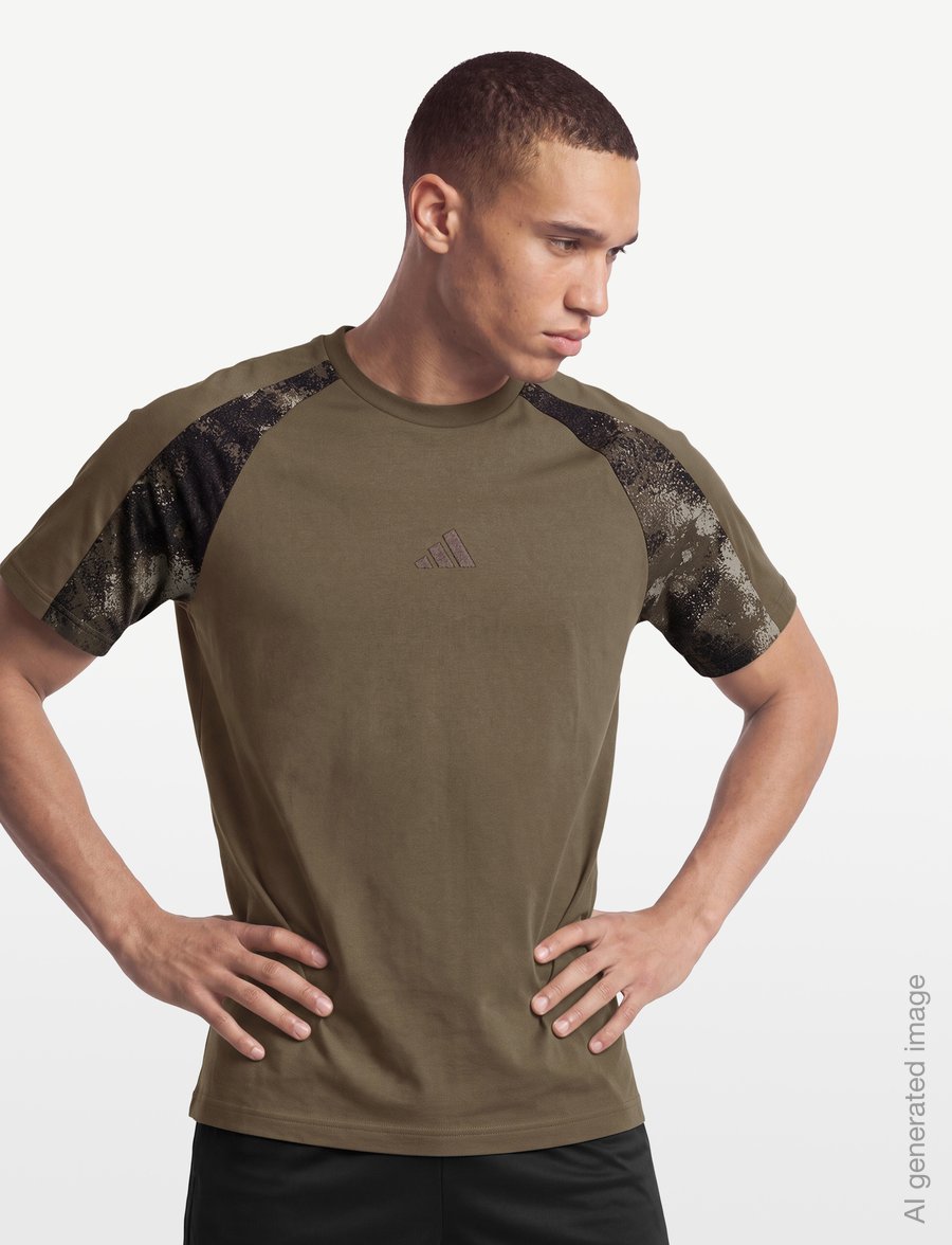 adidas Sportswear - M CAMO PRINT TE - oberteile & t-shirts - olistr/multco - 3