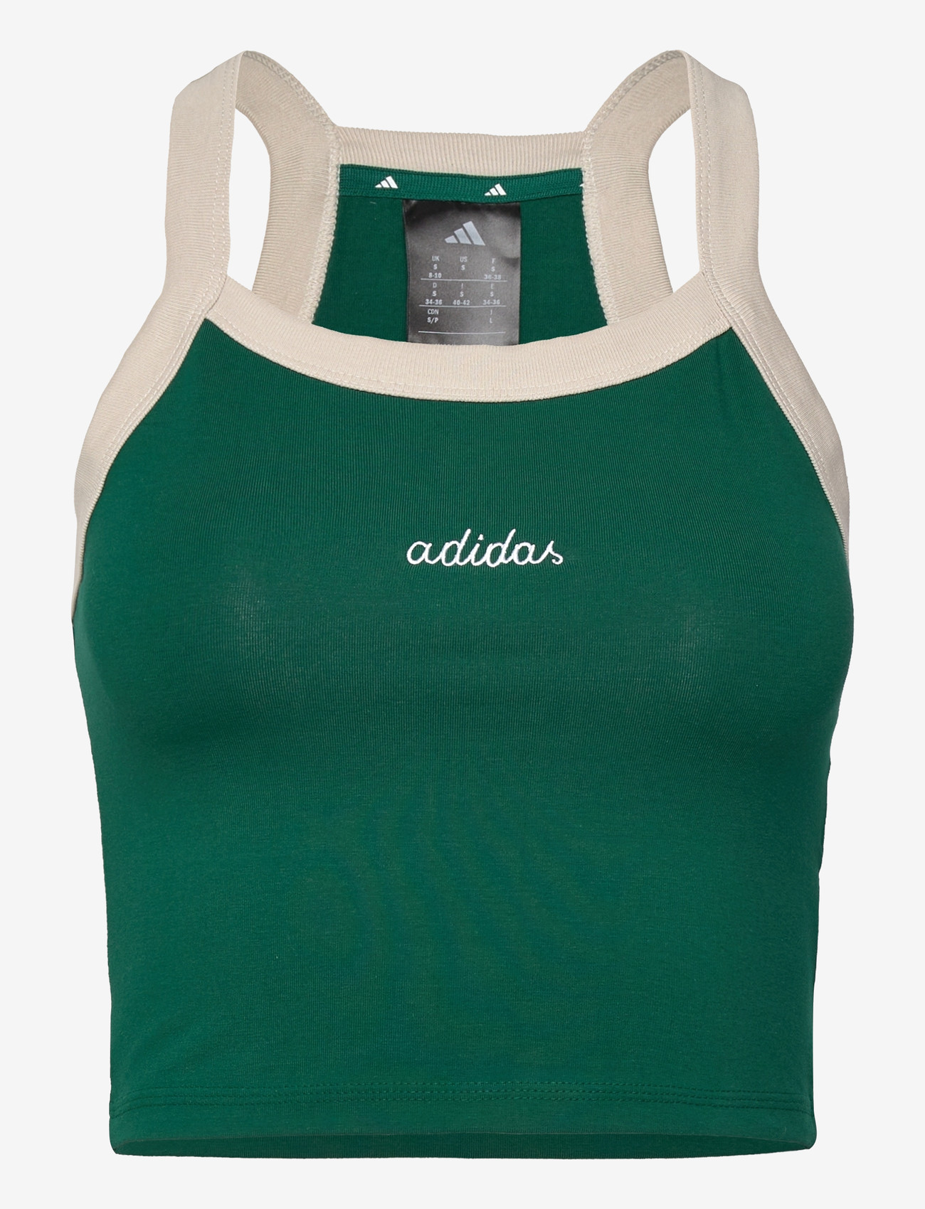 adidas Sportswear - W CP TANK - crop tops - cgreen/white - 0