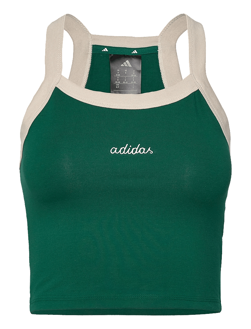 adidas Sportswear - W CP TANK - crop tops - cgreen/white - 0