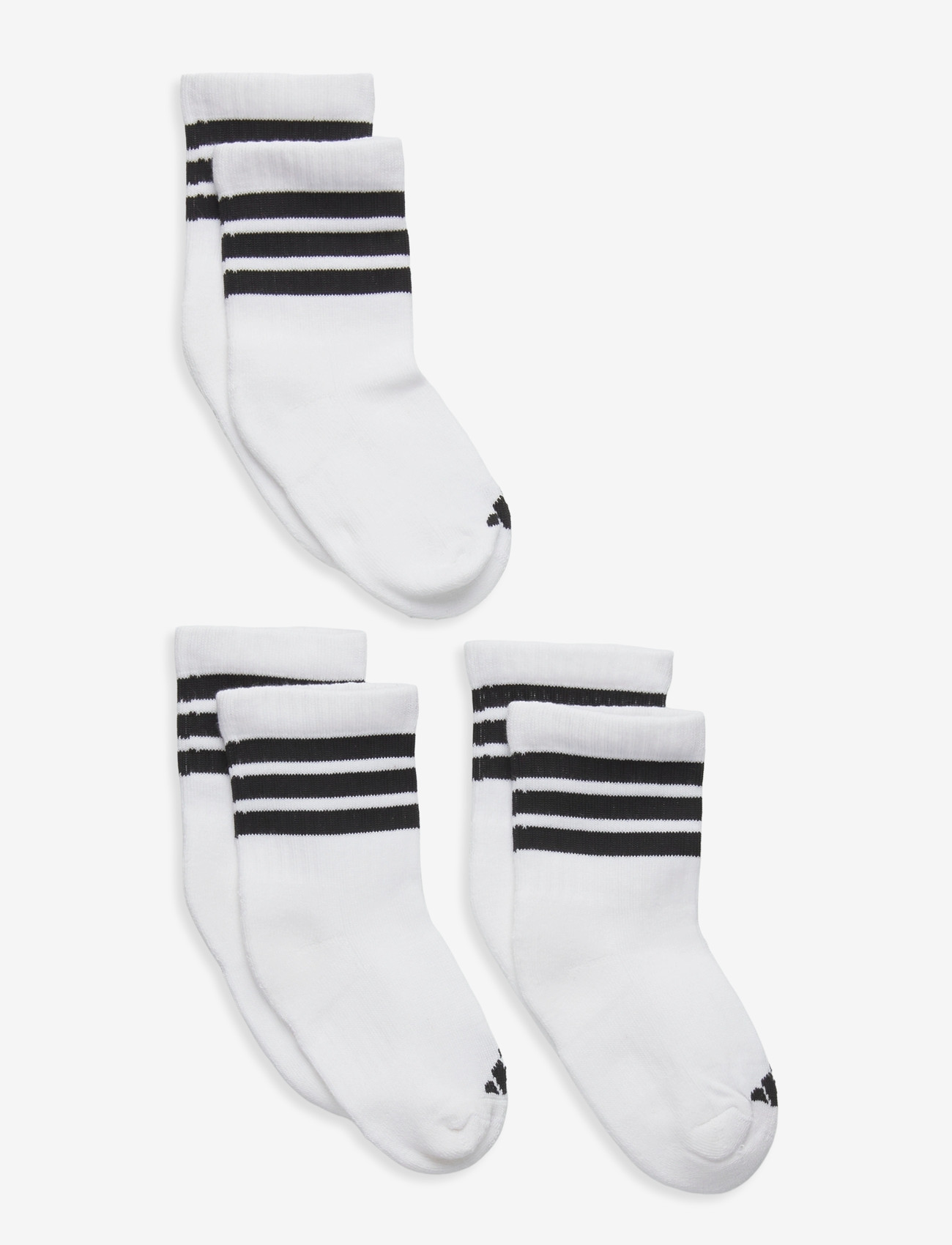 adidas Sportswear - 3S KD C CRW 3P - strümpfe - white/black/black - 0