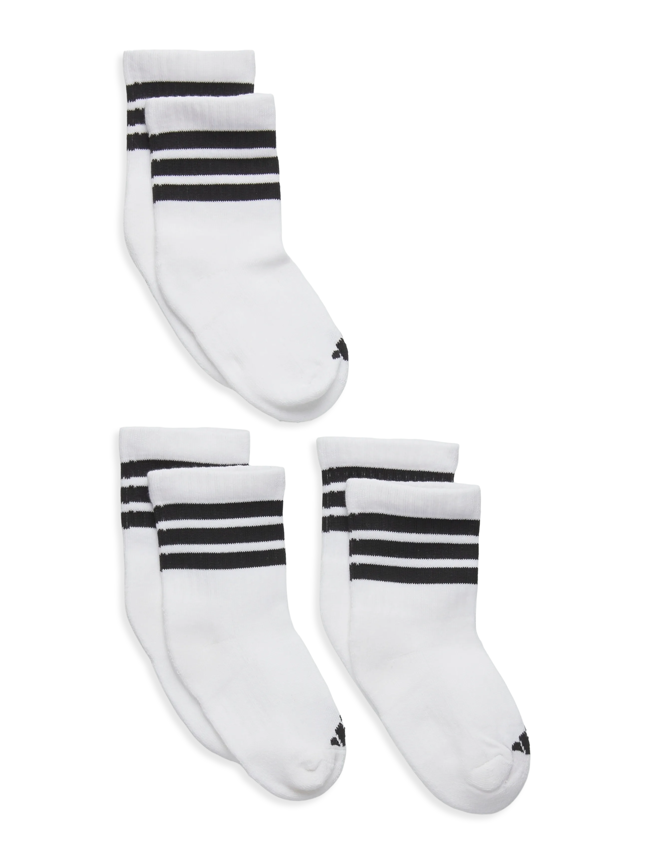 adidas Sportswear 3S KD C CRW 3P - Strumpor - WHITE/BLACK/BLACK / white