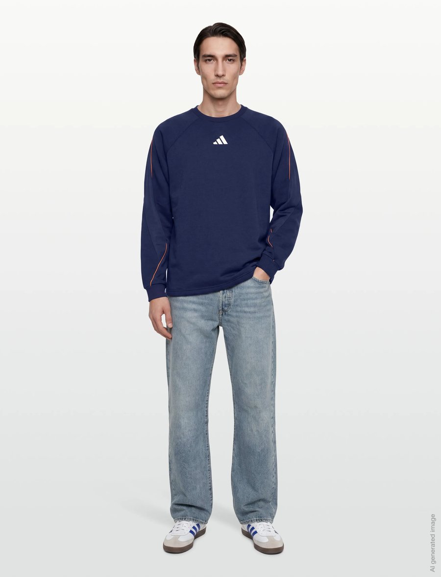 adidas Sportswear - M STADIUM CRW - sweatshirts - dkblue/owhite/puor - 0