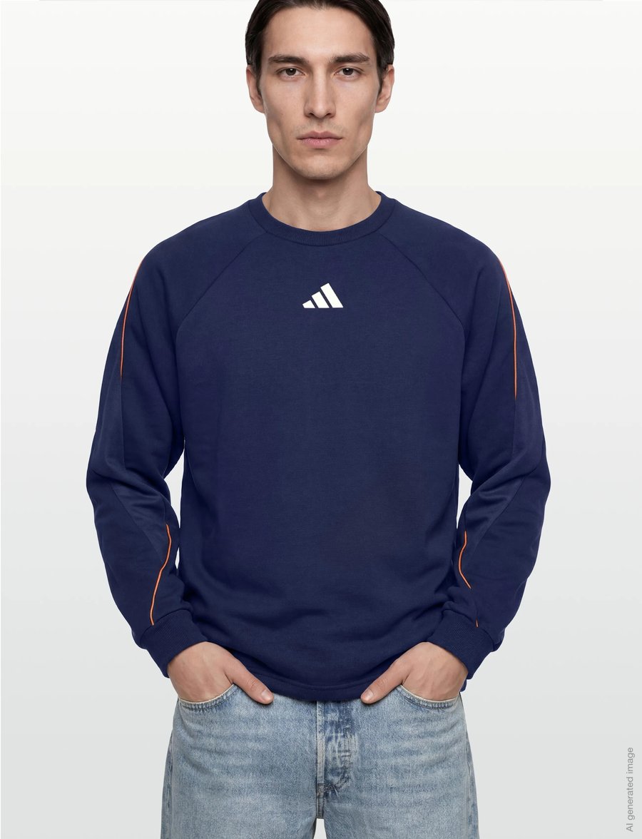 adidas Sportswear - M STADIUM CRW - sweatshirts - dkblue/owhite/puor - 3