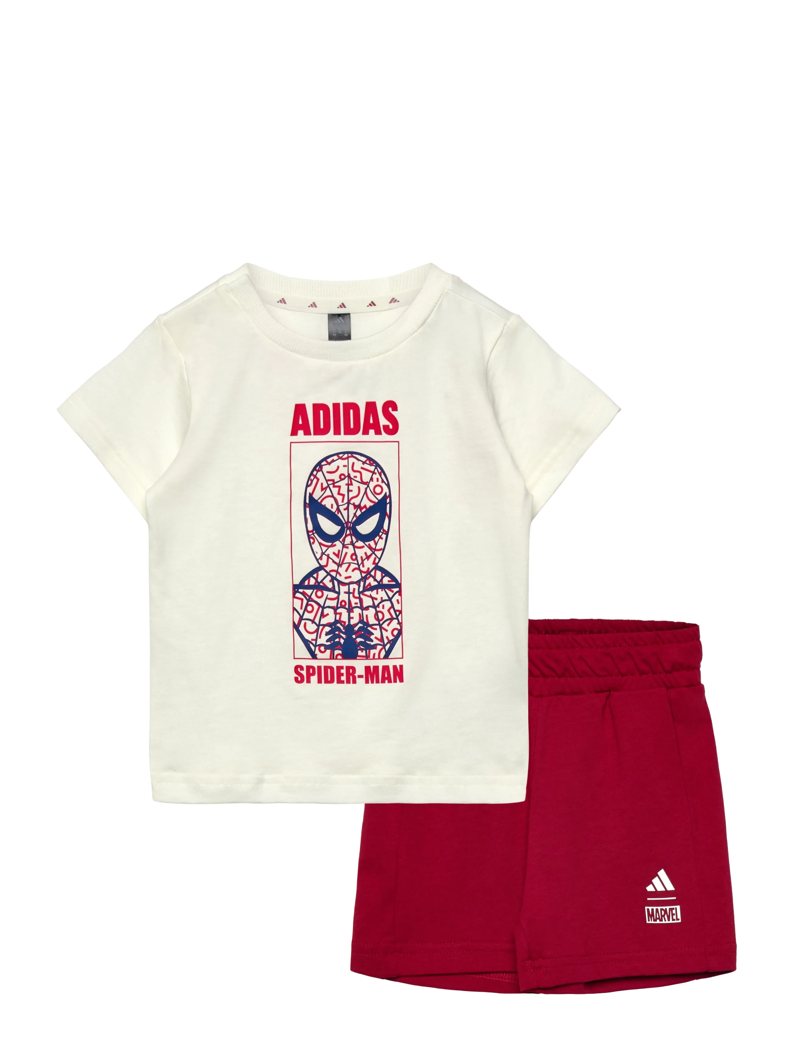 adidas Sportswear I MRVL SM T SET - Lühikeste varrukatega t-särkide komplektid - OWHITE/ACTMAR / multi