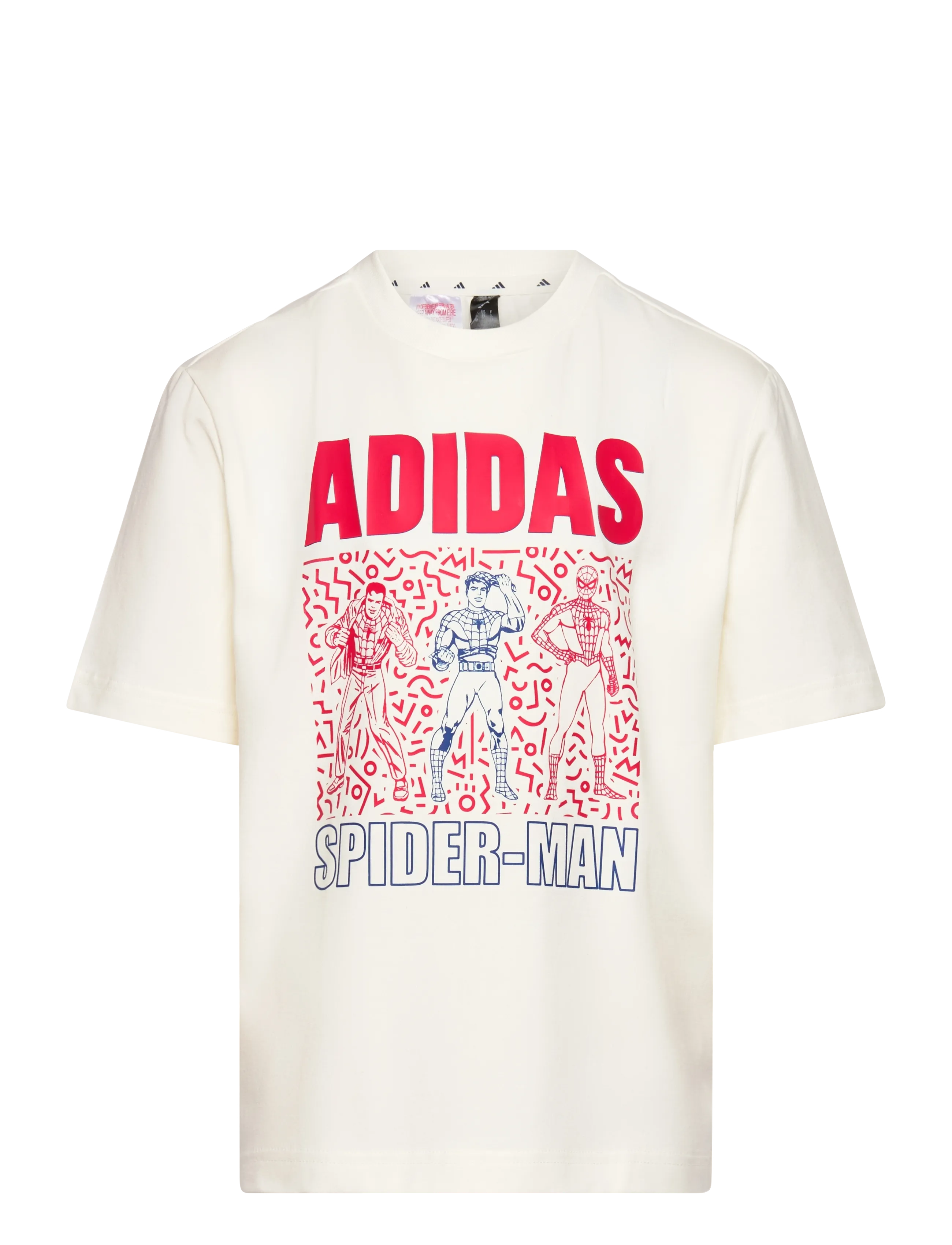 adidas Sportswear LK MRVL SM T - Tøj - OWHITE/DKBLUE / red