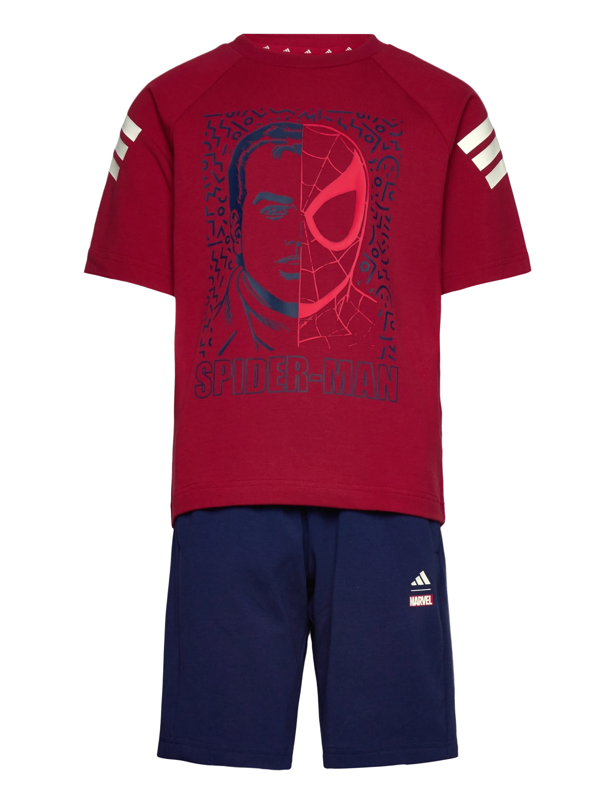 adidas Sportswear LK MRVL SM TSET - Neuheiten - ACTMAR/OWHITE / burgundy