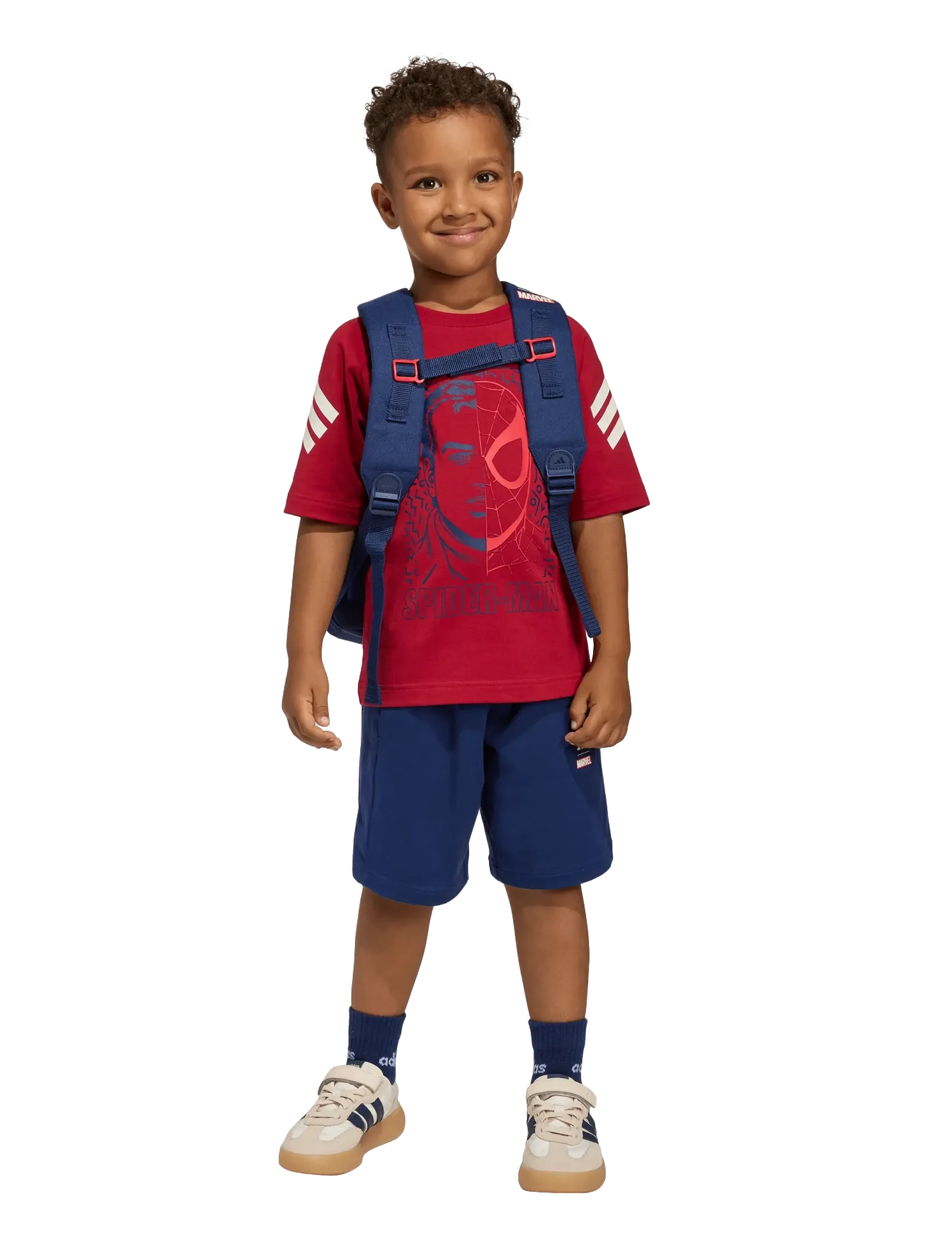 adidas Sportswear LK MRVL SM TSET - Set - ACTMAR/OWHITE / burgundy