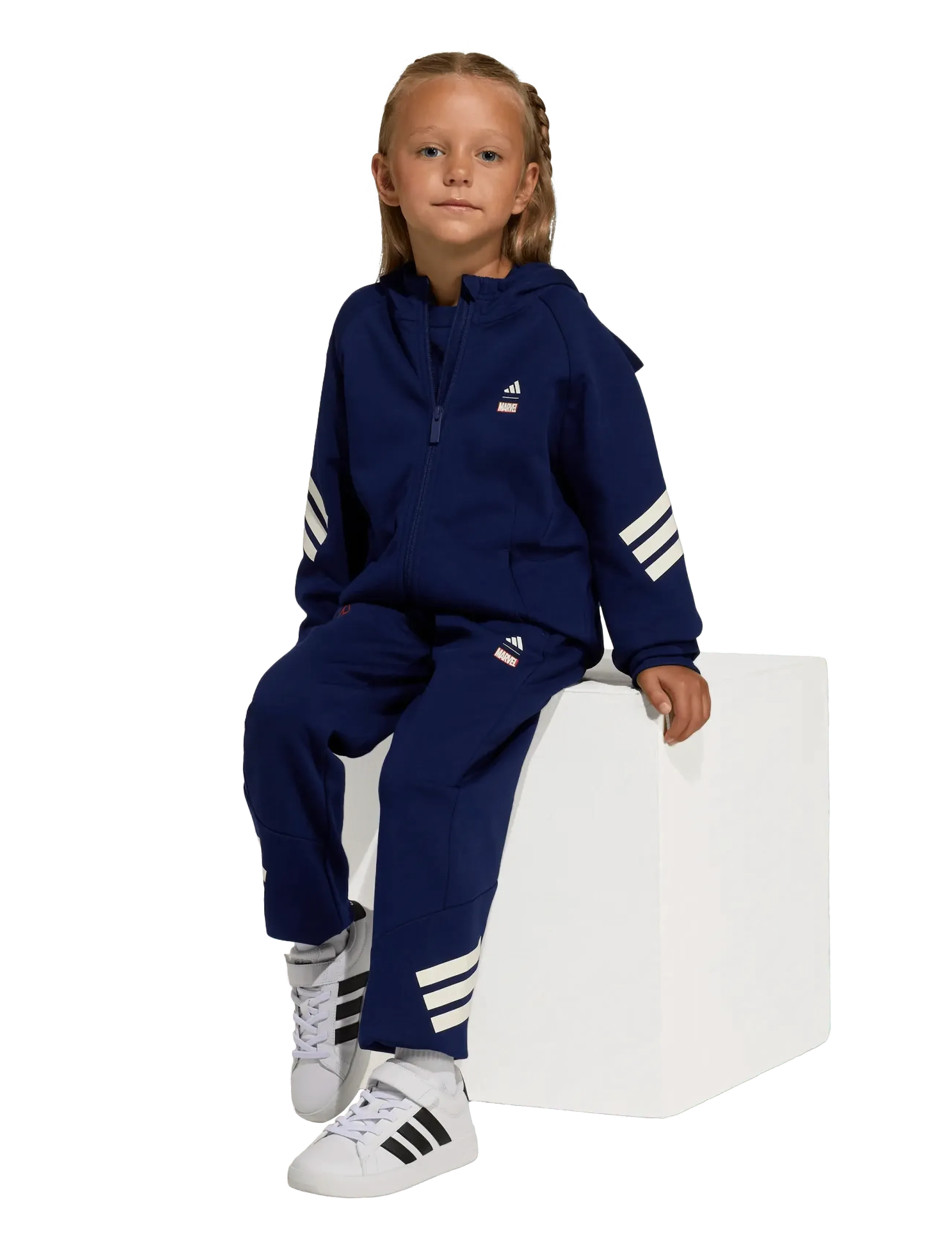 adidas Sportswear LK MRVL SM TT - Hoodies - DKBLUE/OWHITE / navy