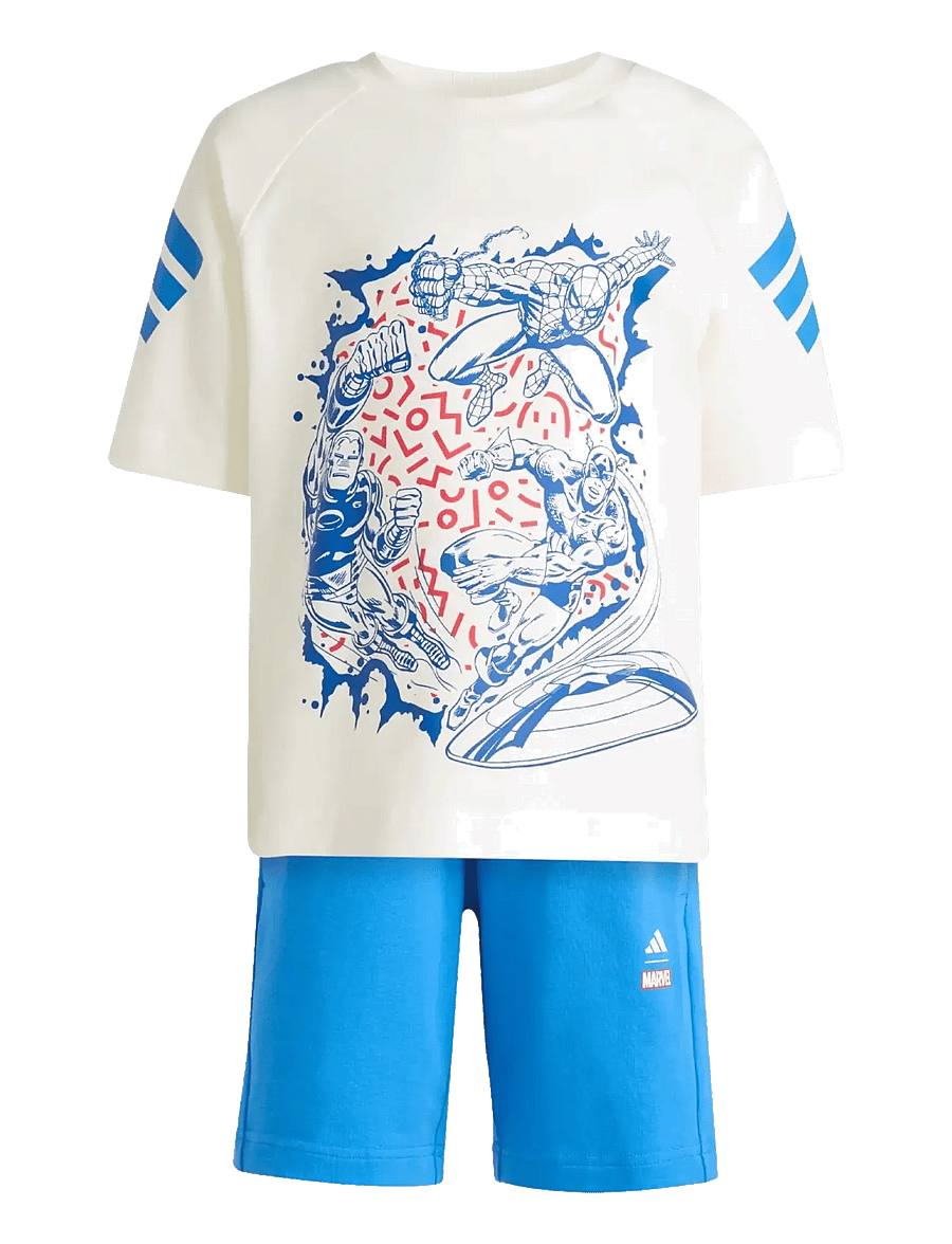 adidas Sportswear - LK MRVL AV TSET - kaksiosaiset setit - owhite/rayblu - 1