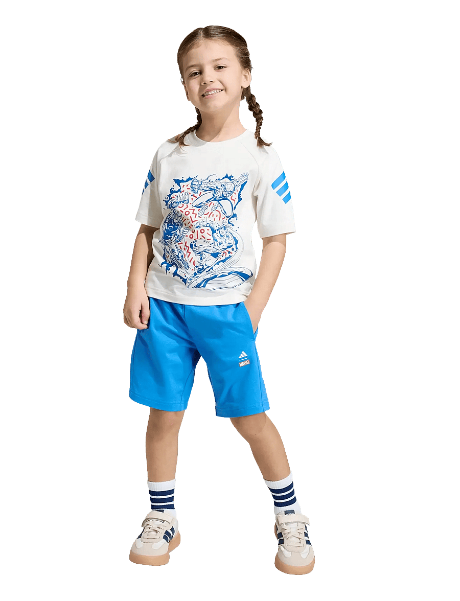 adidas Sportswear - LK MRVL AV TSET - kaksiosaiset setit - owhite/rayblu - 0