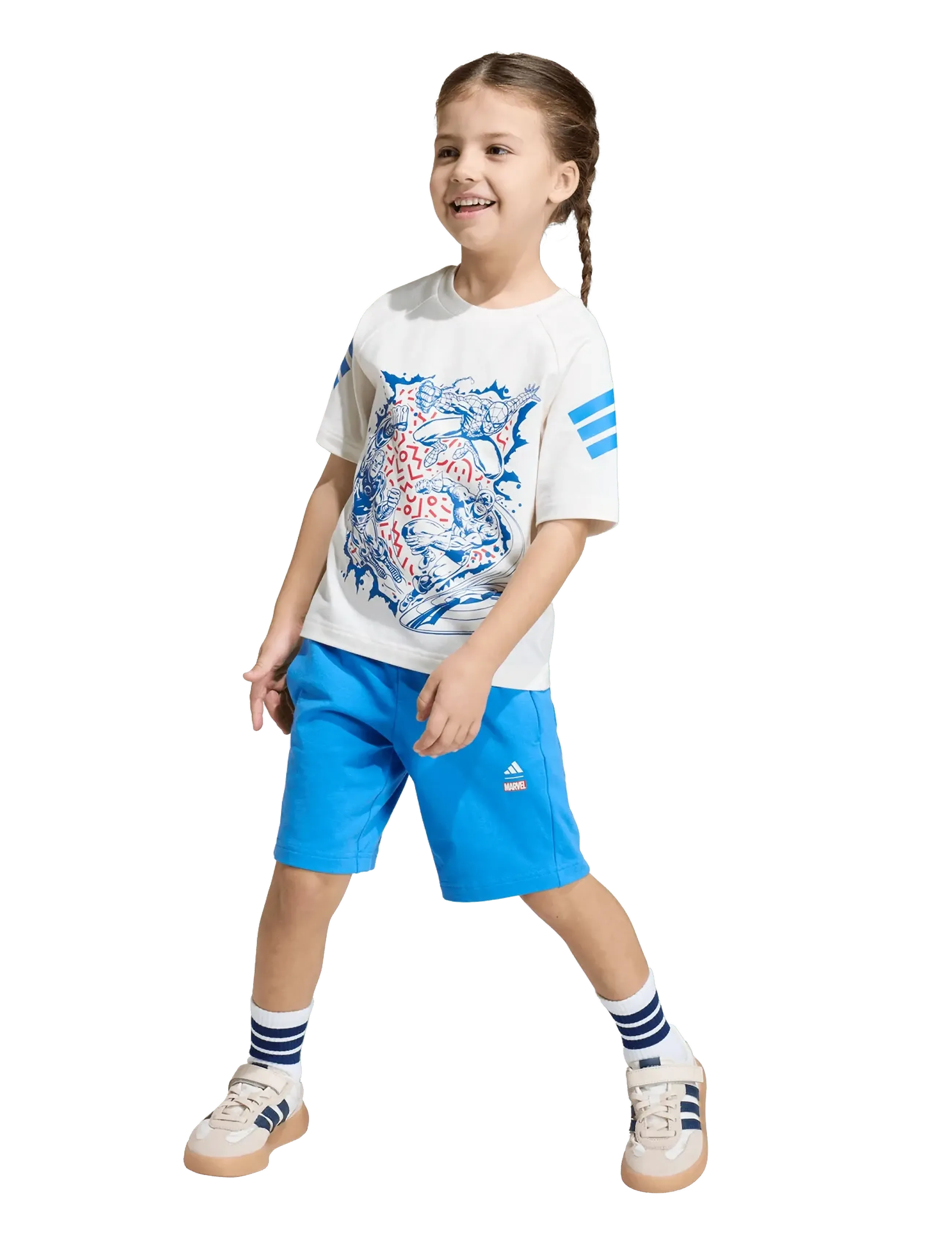 adidas Sportswear - LK MRVL AV TSET - 2-piece sets - owhite/rayblu - 4