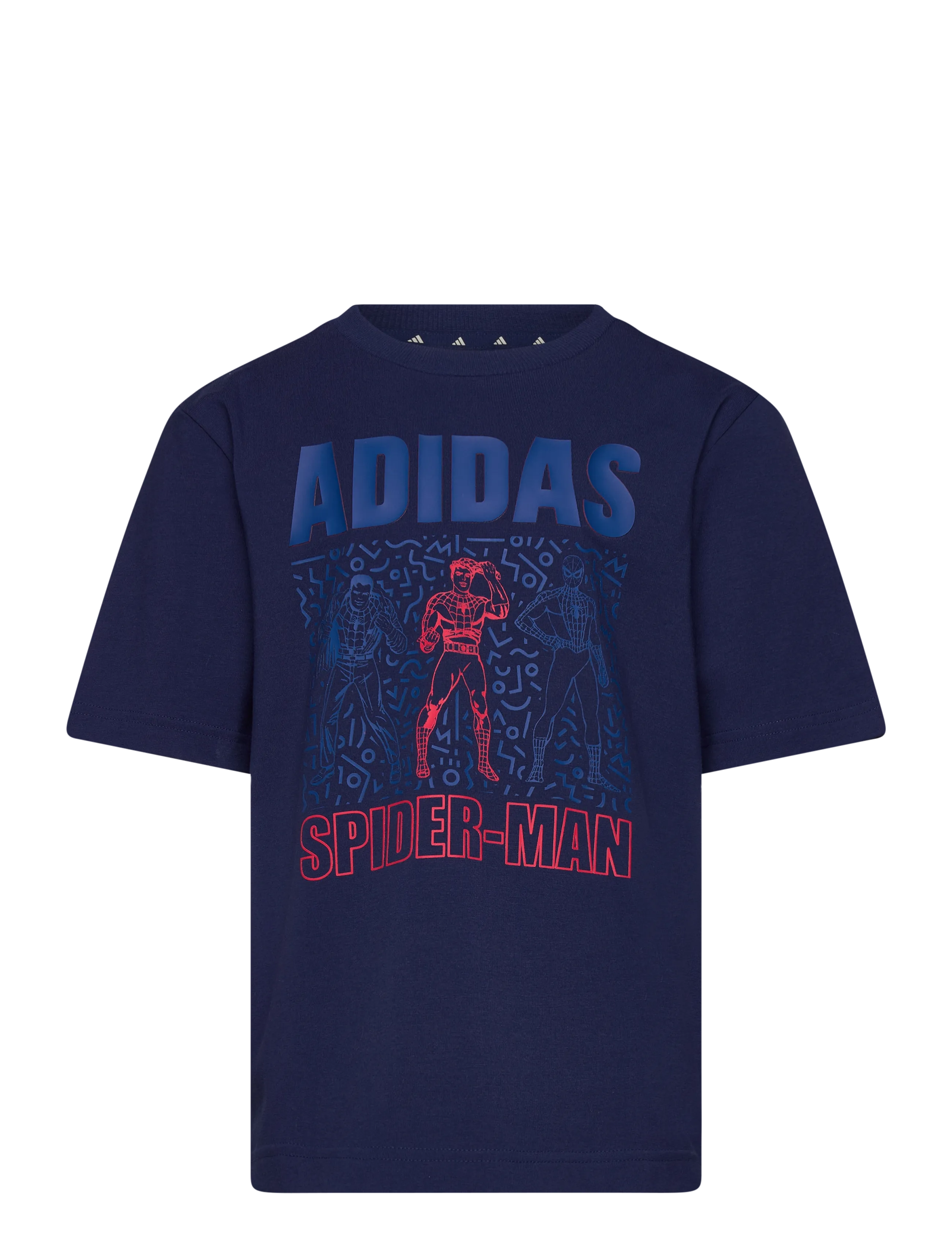 adidas Sportswear Lk Mrvl Sm T, 140, T-shirts, Marineblau - Short-sleeved, Kinder
