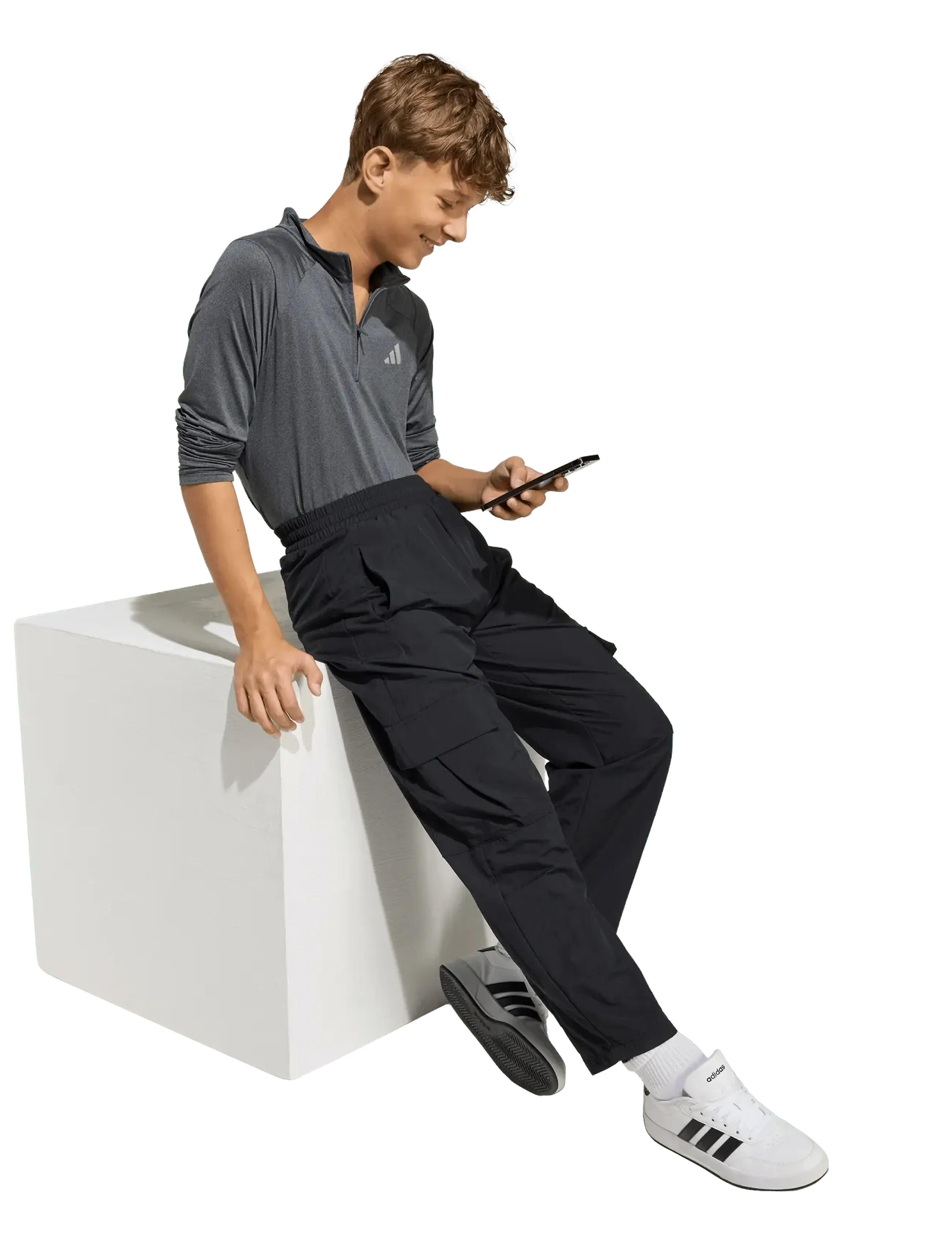 adidas Sportswear J FI CARGO PT - Alaosat - BLACK/BLACK / black