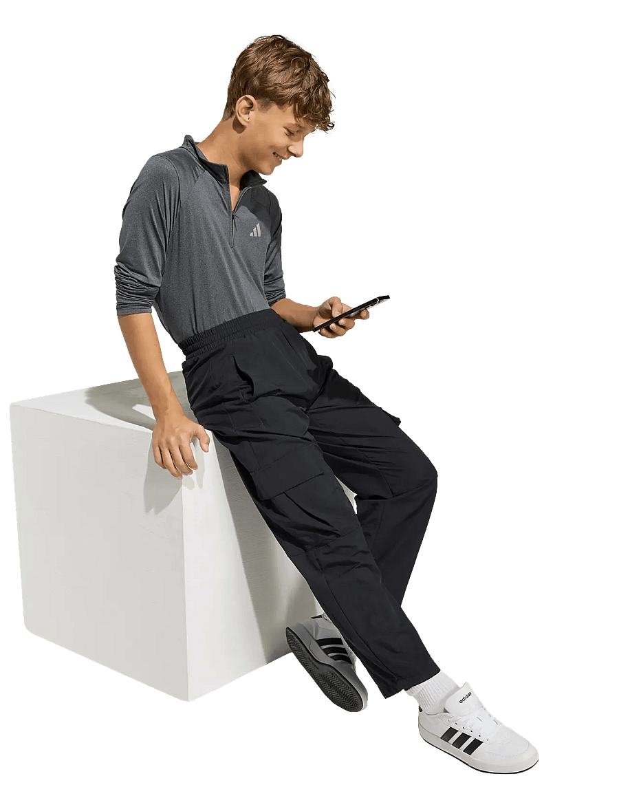 adidas Sportswear - J FI CARGO PT - cargohosen - black/black - 0