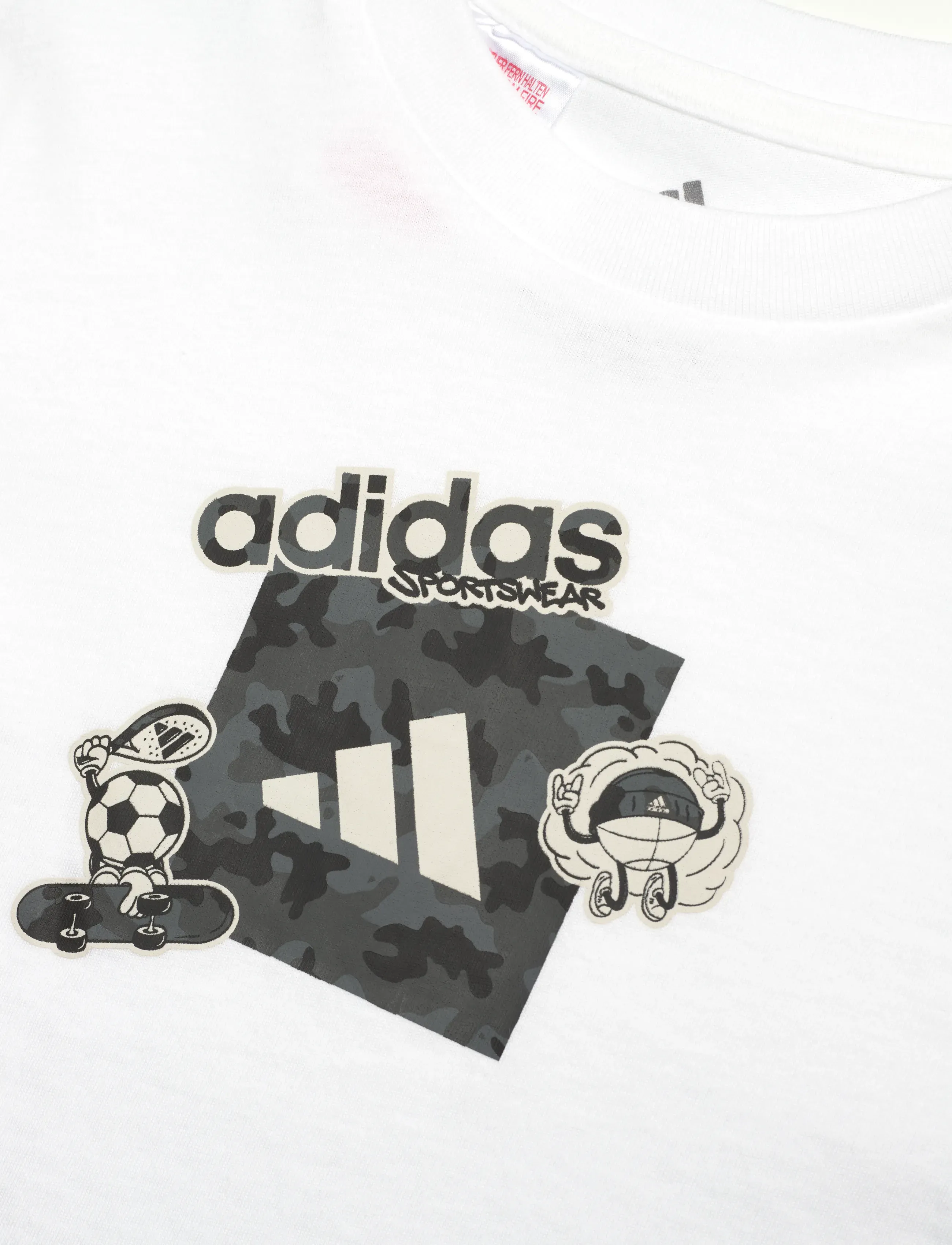 adidas Sportswear - J CAMO TRAIN T - lühikeste varrukatega t-särgid - white - 2
