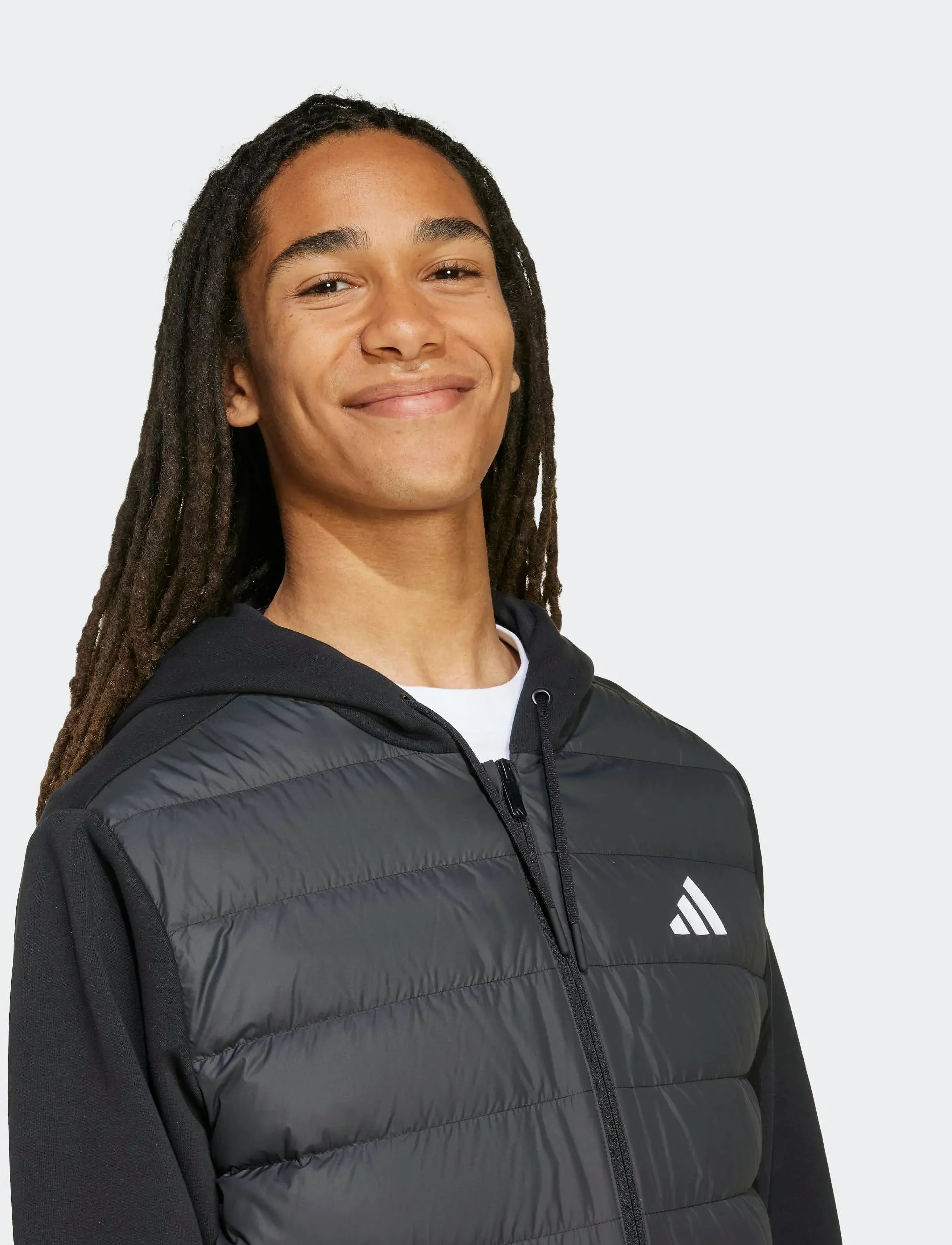 adidas Sportswear - ESS LD HYB HD J - casual jakker - black - 3