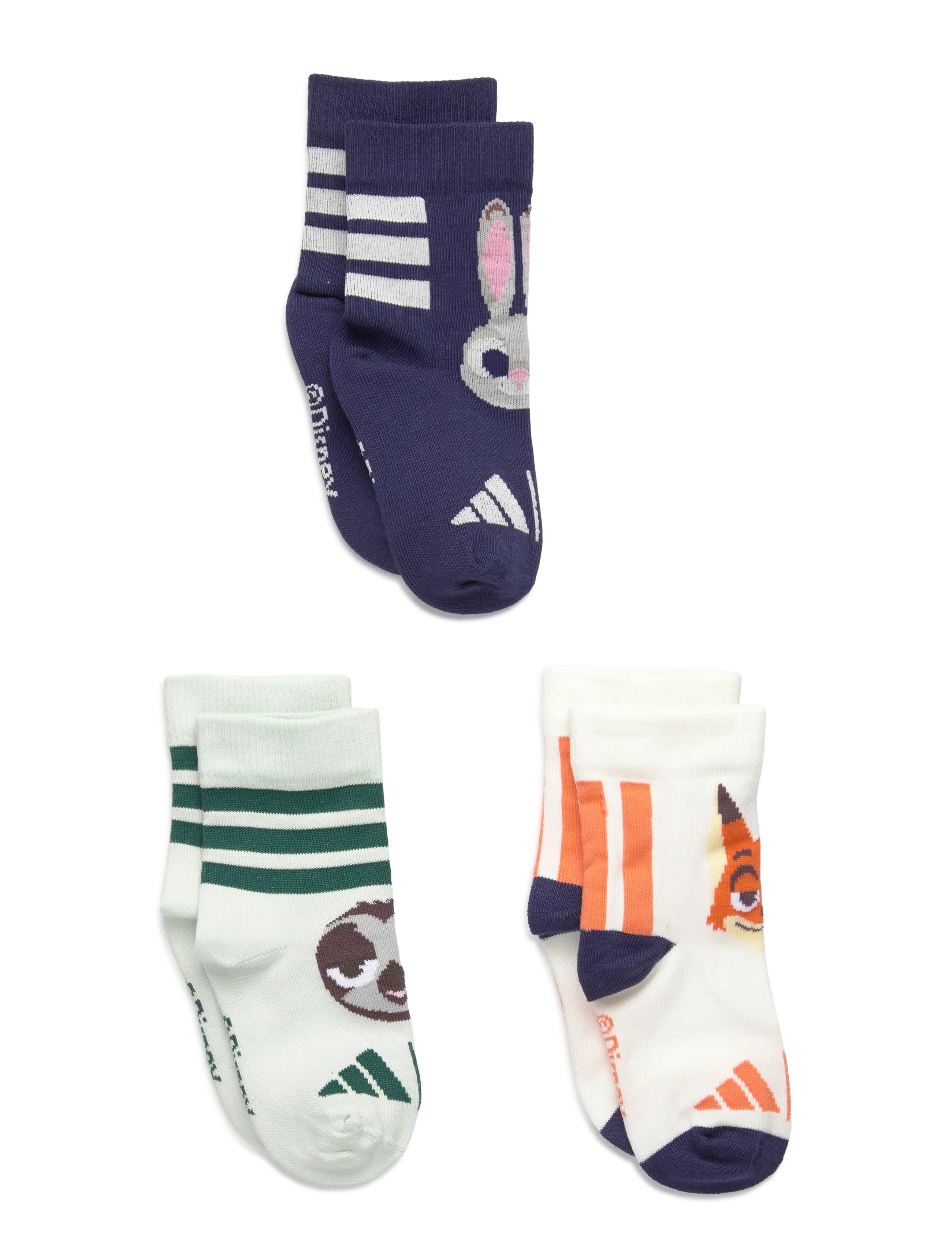 adidas Sportswear LK DY ZOO 3PP - Strømper - OWHITE/LINGRN/DKBLUE / multi