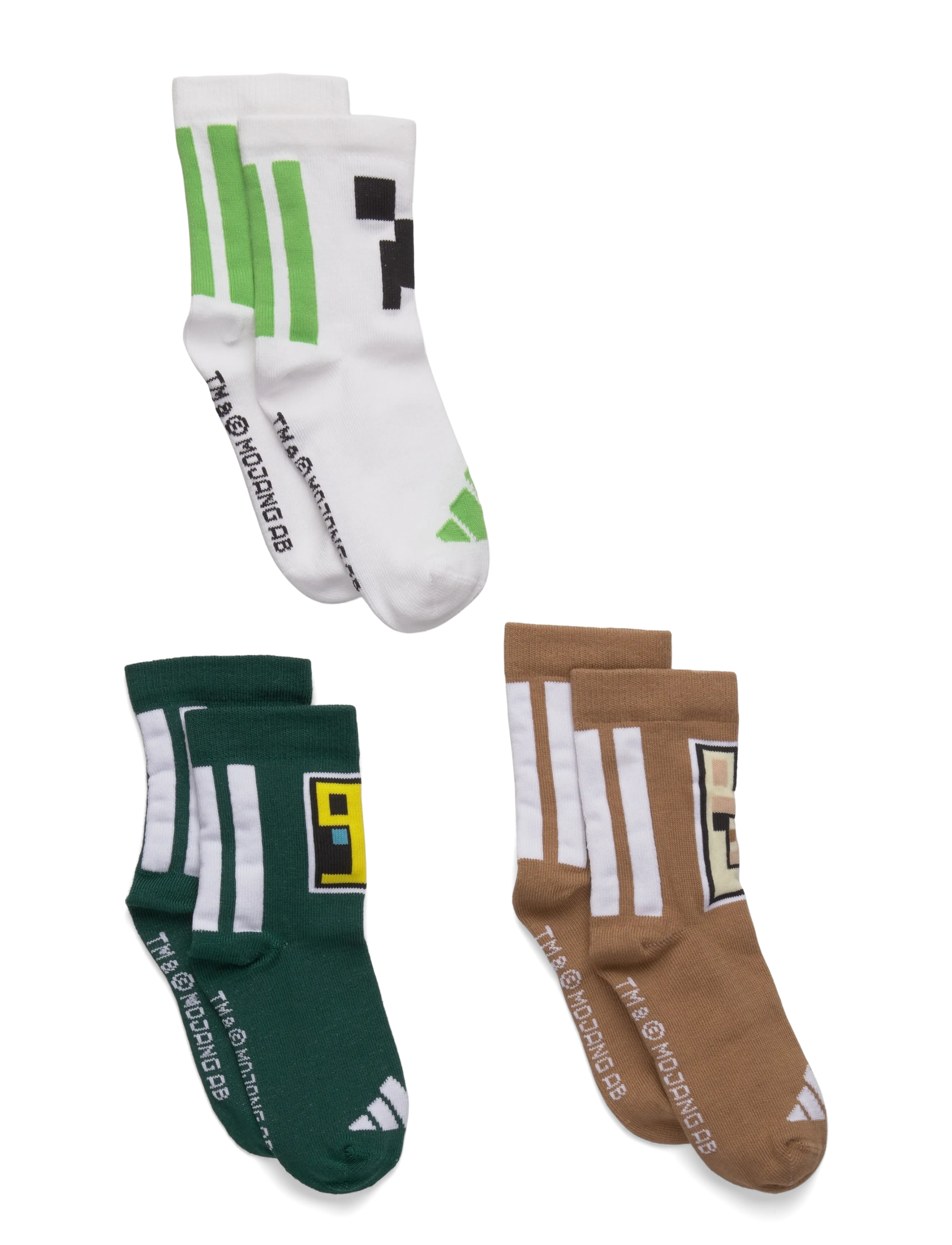 adidas Sportswear Y MINECRAFT 3PP - Strømper - CARBON/BRNDES/CGREEN / multi