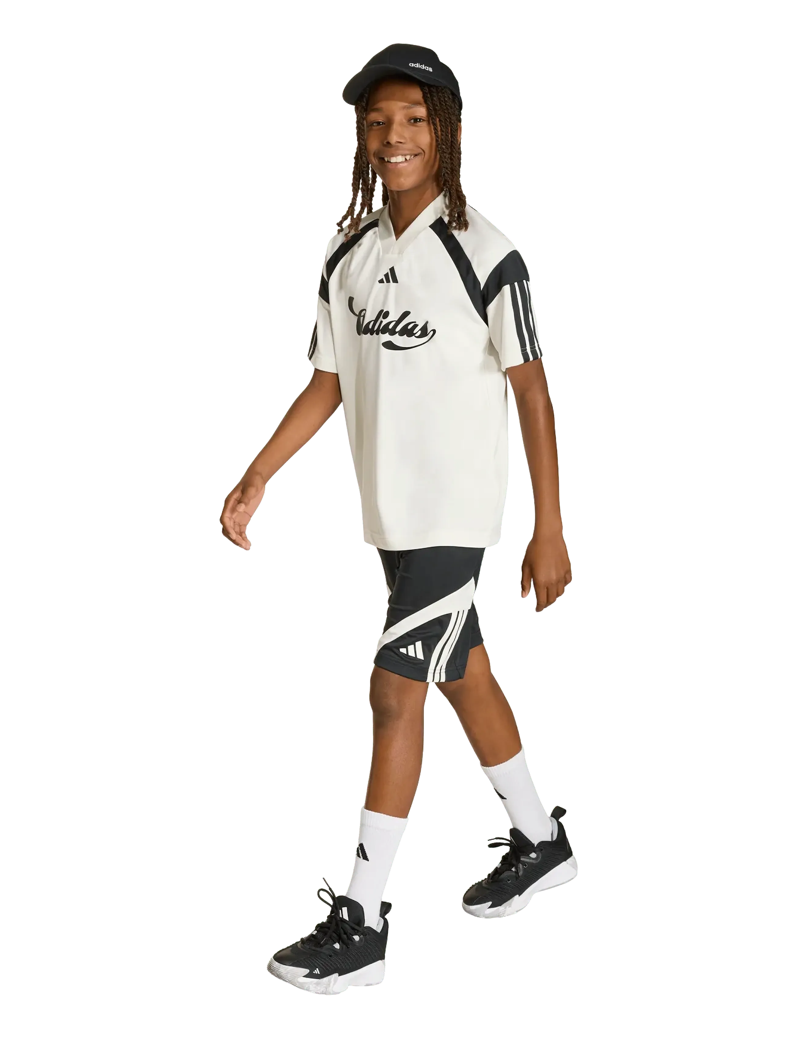 adidas Sportswear - J HOT SHO - sportsshorts - black/owhite/owhite - 5
