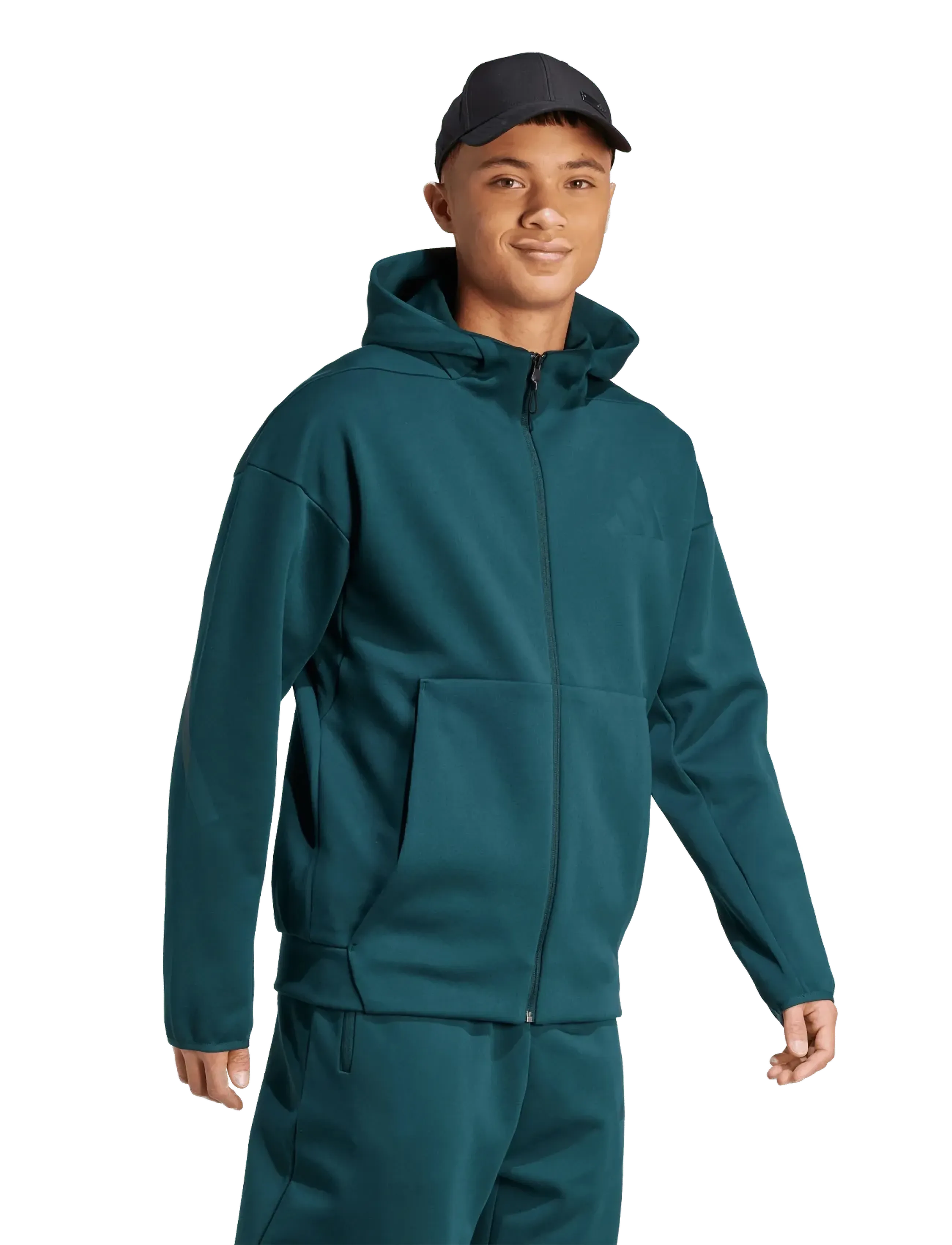 adidas Sportswear M Z.N.E. FZ - Kapuzenpullover - AURIVY / green