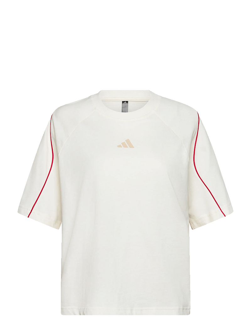 adidas Sportswear - W STADIUM TEE - t-shirts - owhite/purrub/crli - 0