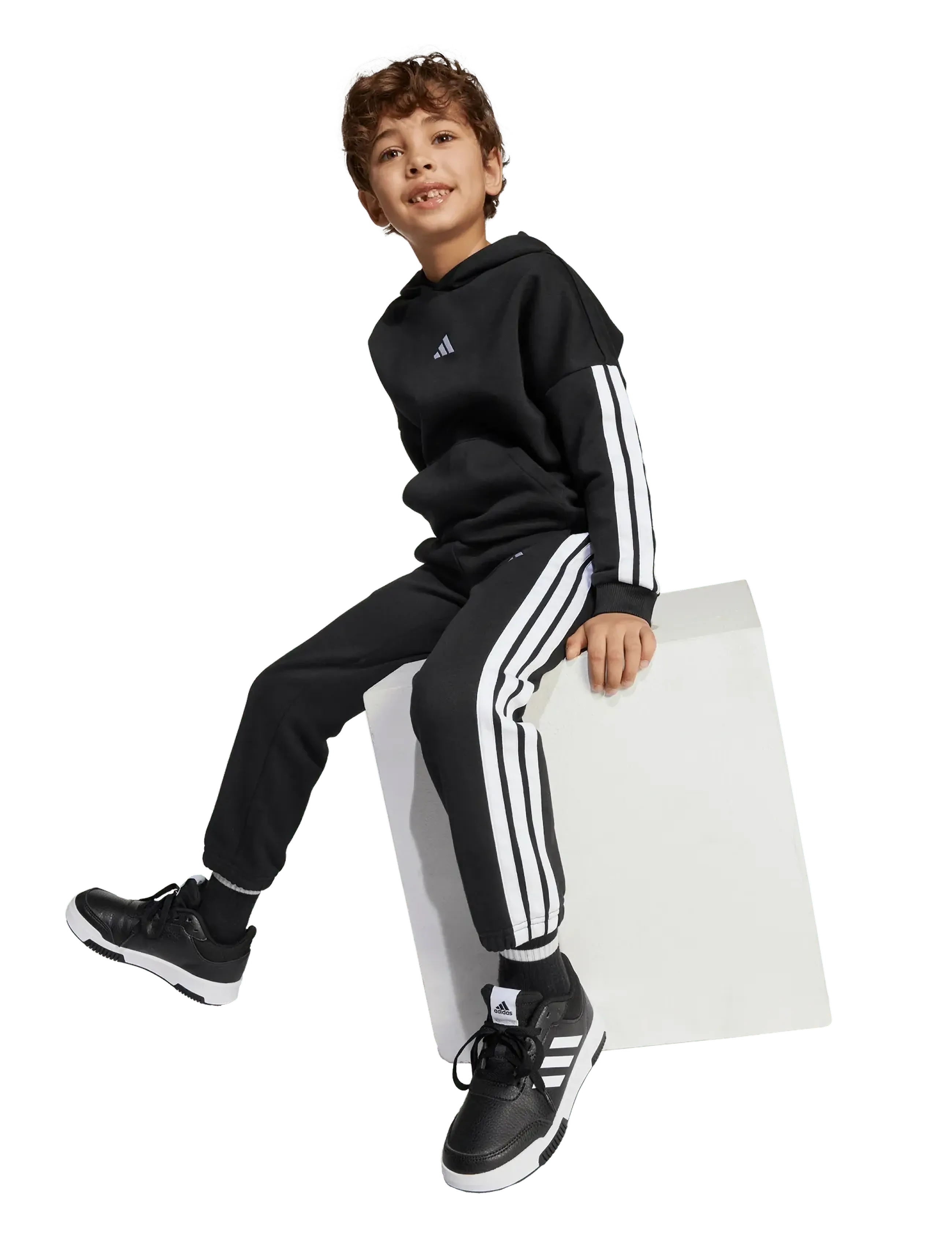 adidas Sportswear LK 3S ESS FL TS - Sportanzüge - BLACK / black