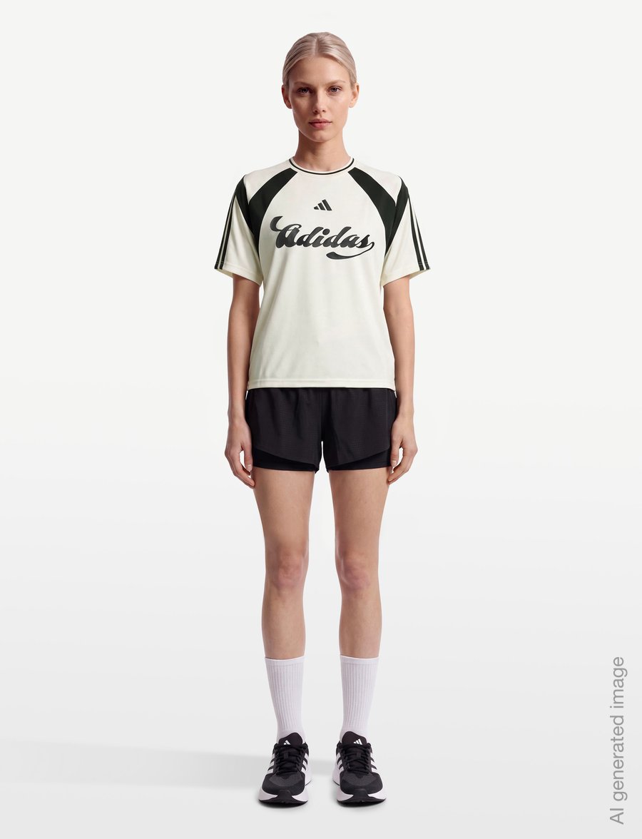 adidas Sportswear - W HER TEE - alussärgid ja t-särgid - owhite/black - 0