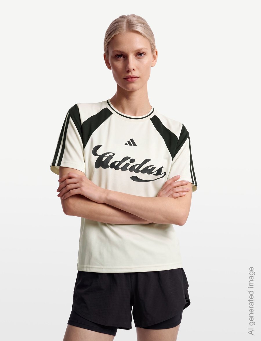 adidas Sportswear - W HER TEE - alussärgid ja t-särgid - owhite/black - 3