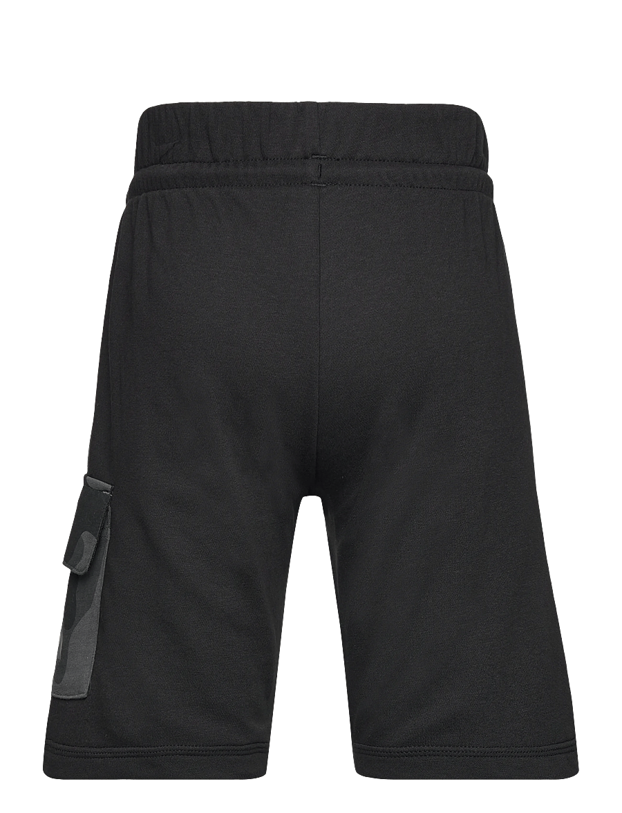 adidas Sportswear - J CAMO FT SHORT - sweatshorts - black/carbon - 1