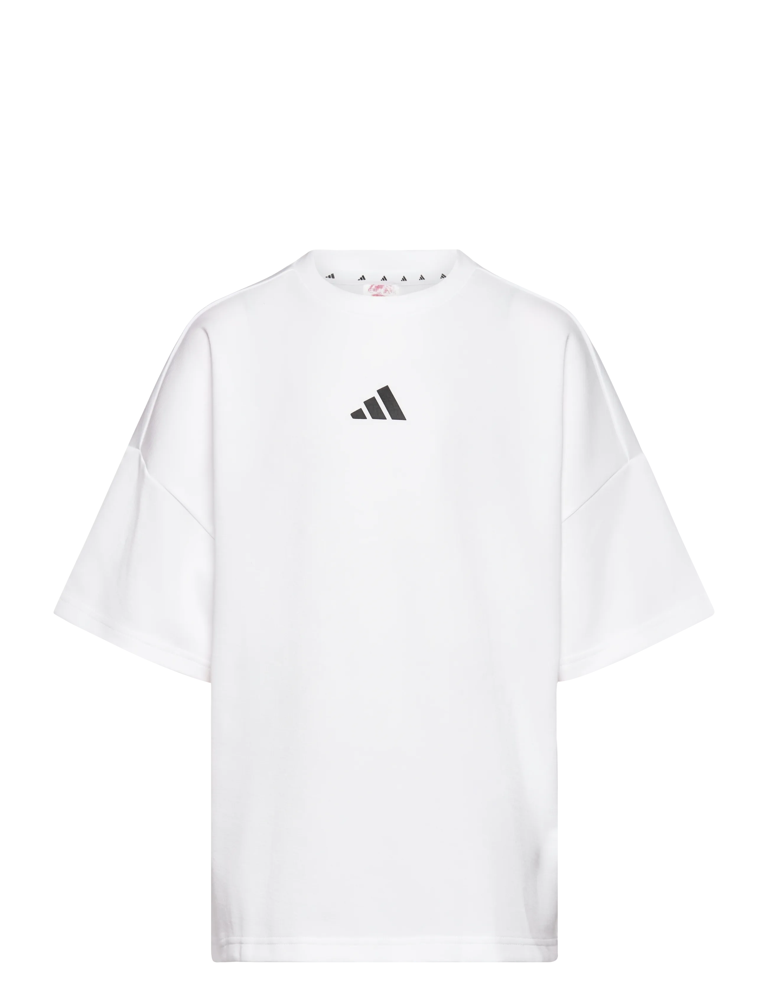 adidas Sportswear J FI OVSZ TEE - Overdele - WHITE/BLACK / white
