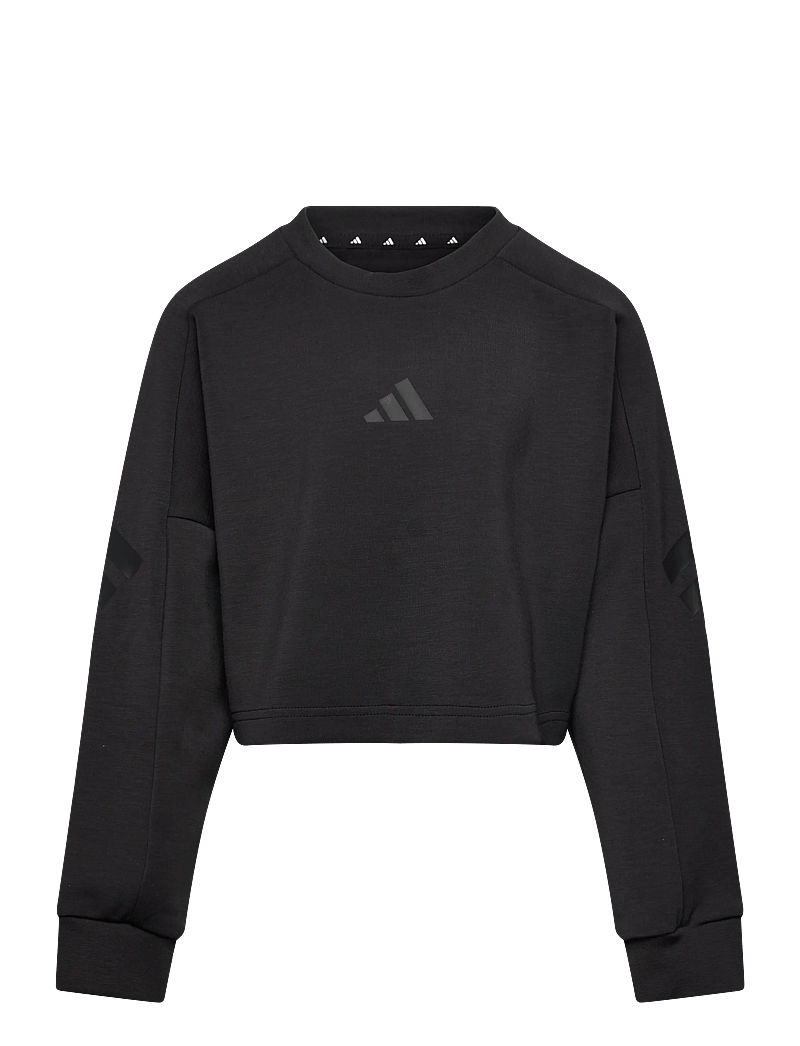 adidas Sportswear - JG FI 3S CREW - sweatshirts - black/black - 1