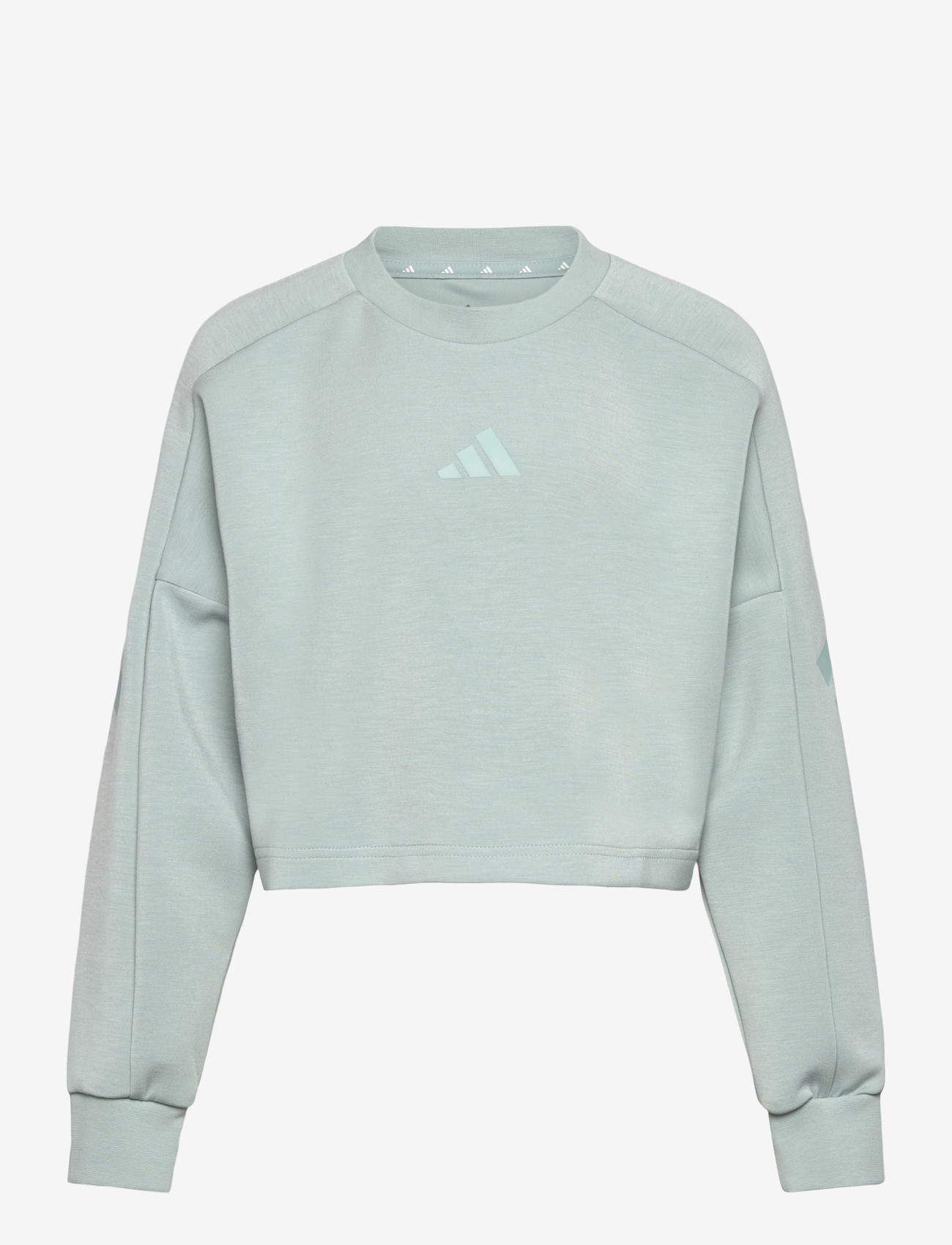 adidas Sportswear - JG FI 3S CREW - sweatshirts - wosa/tacgrn - 1
